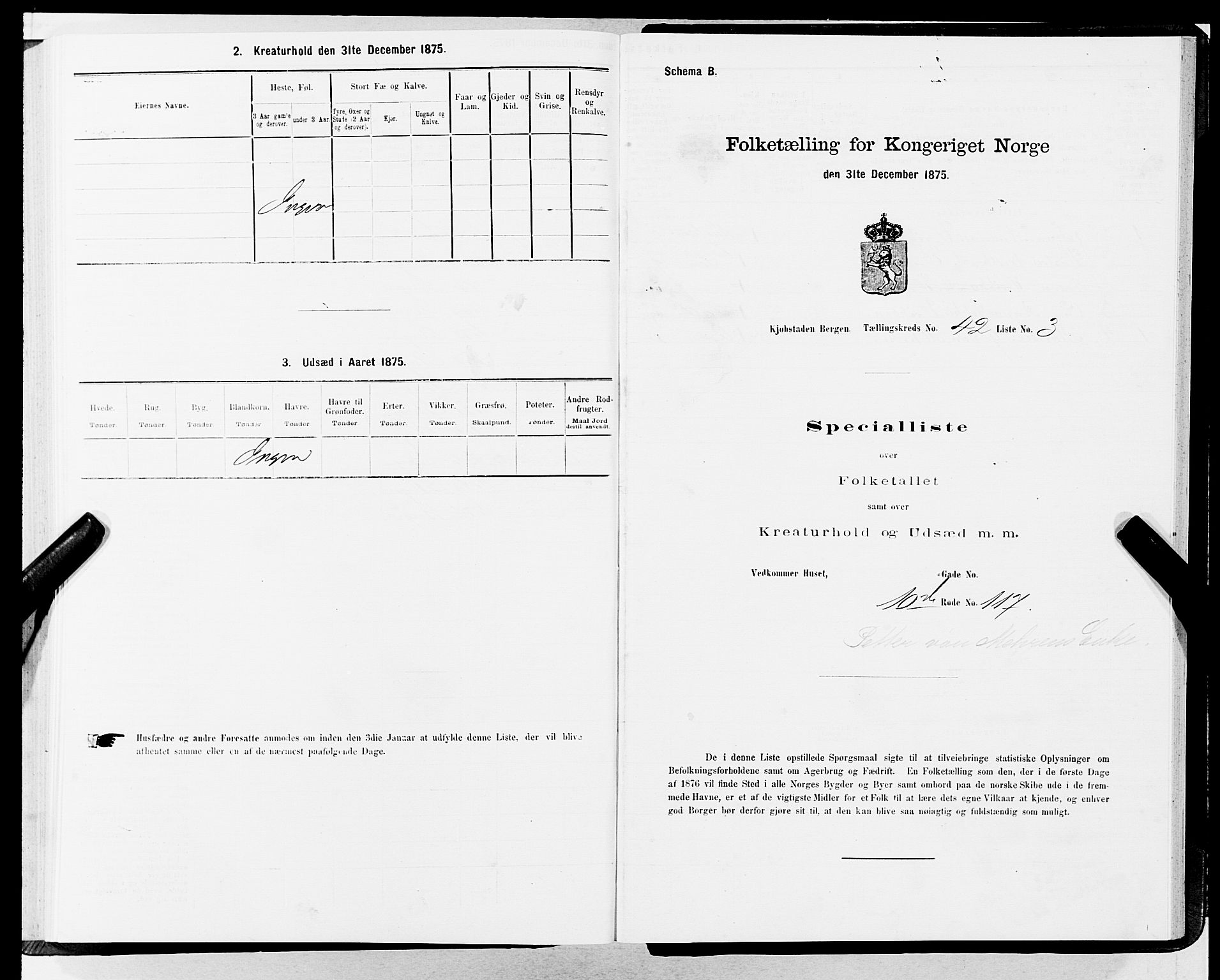 SAB, Folketelling 1875 for 1301 Bergen kjøpstad, 1875, s. 2180