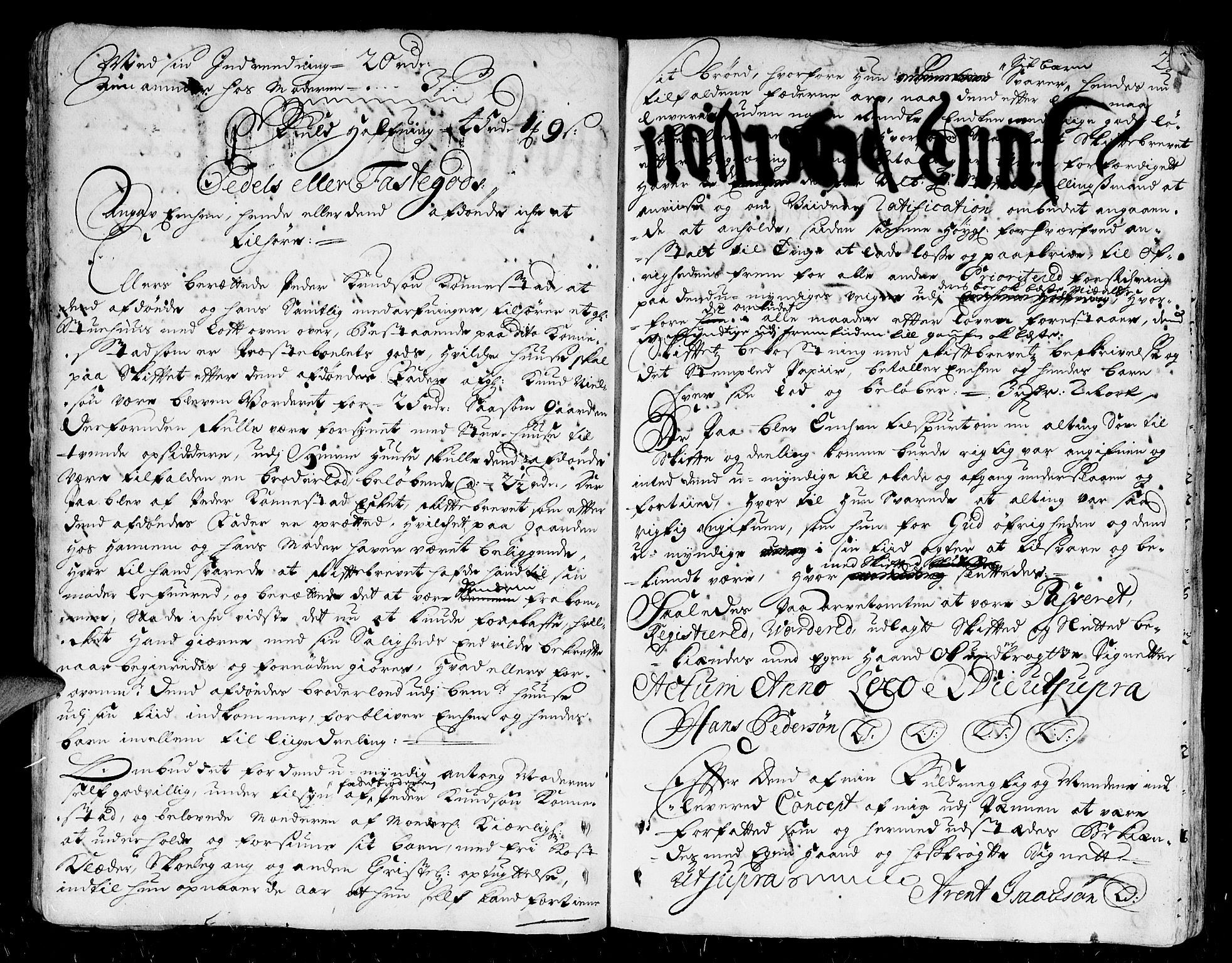 Nedenes sorenskriveri før 1824, SAK/1221-0007/H/Hc/L0003: Skifteprotokoll med register nr 3, 1700-1708, s. 23b-24a