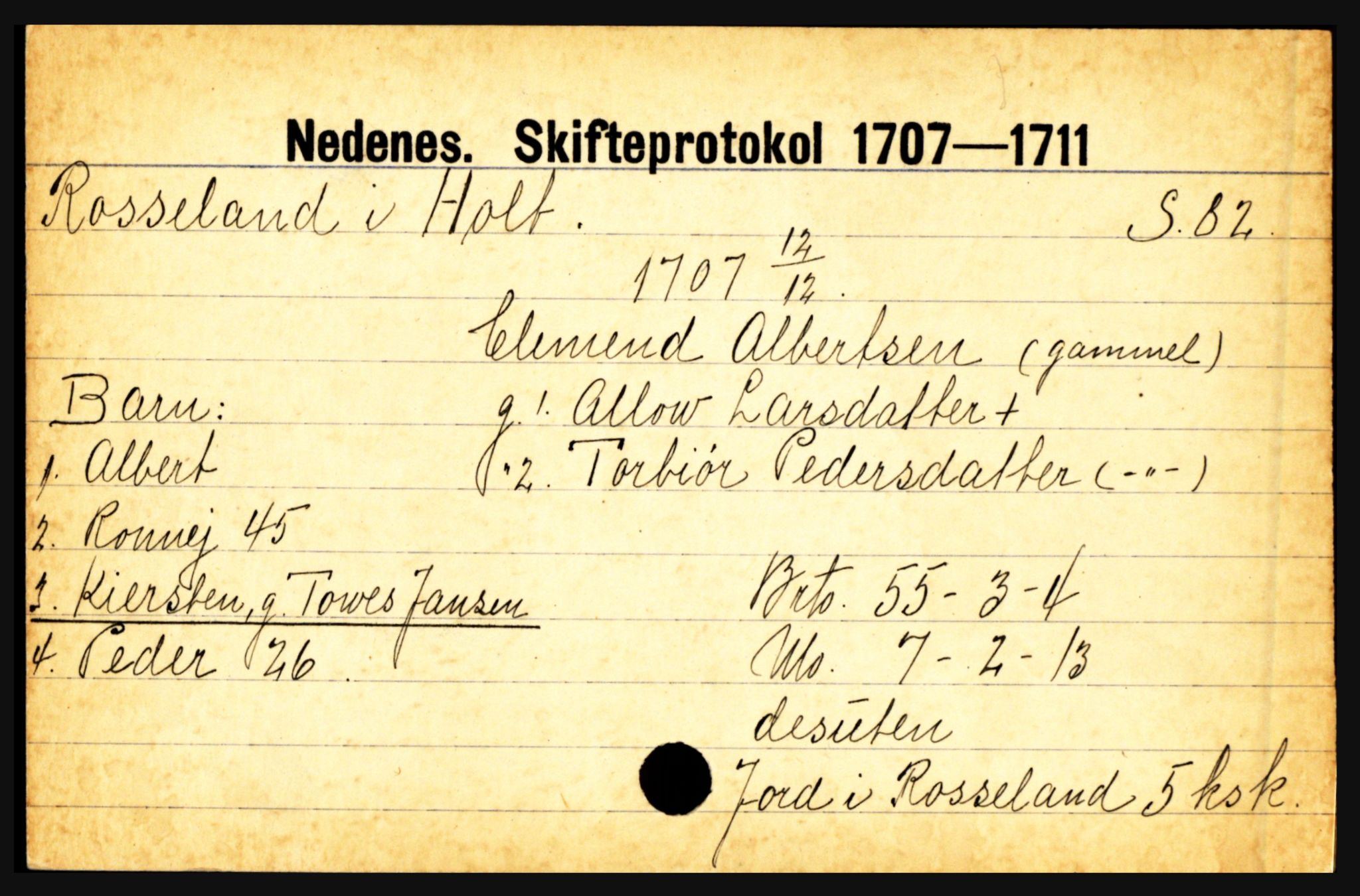 Nedenes sorenskriveri før 1824, AV/SAK-1221-0007/H, s. 24411