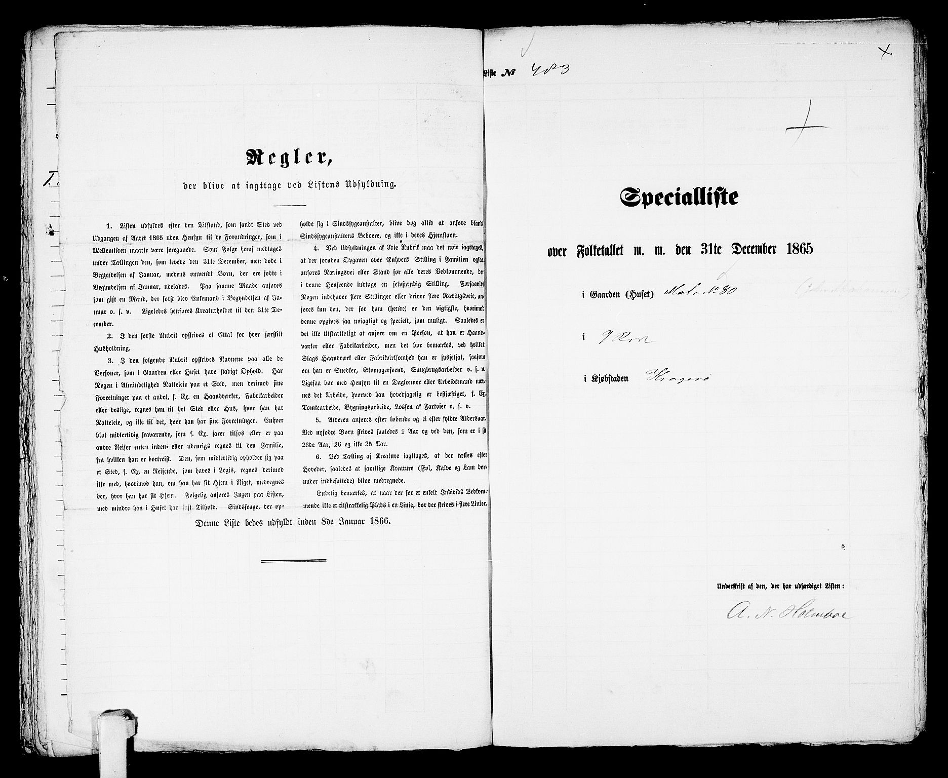 RA, Folketelling 1865 for 0801B Kragerø prestegjeld, Kragerø kjøpstad, 1865, s. 982