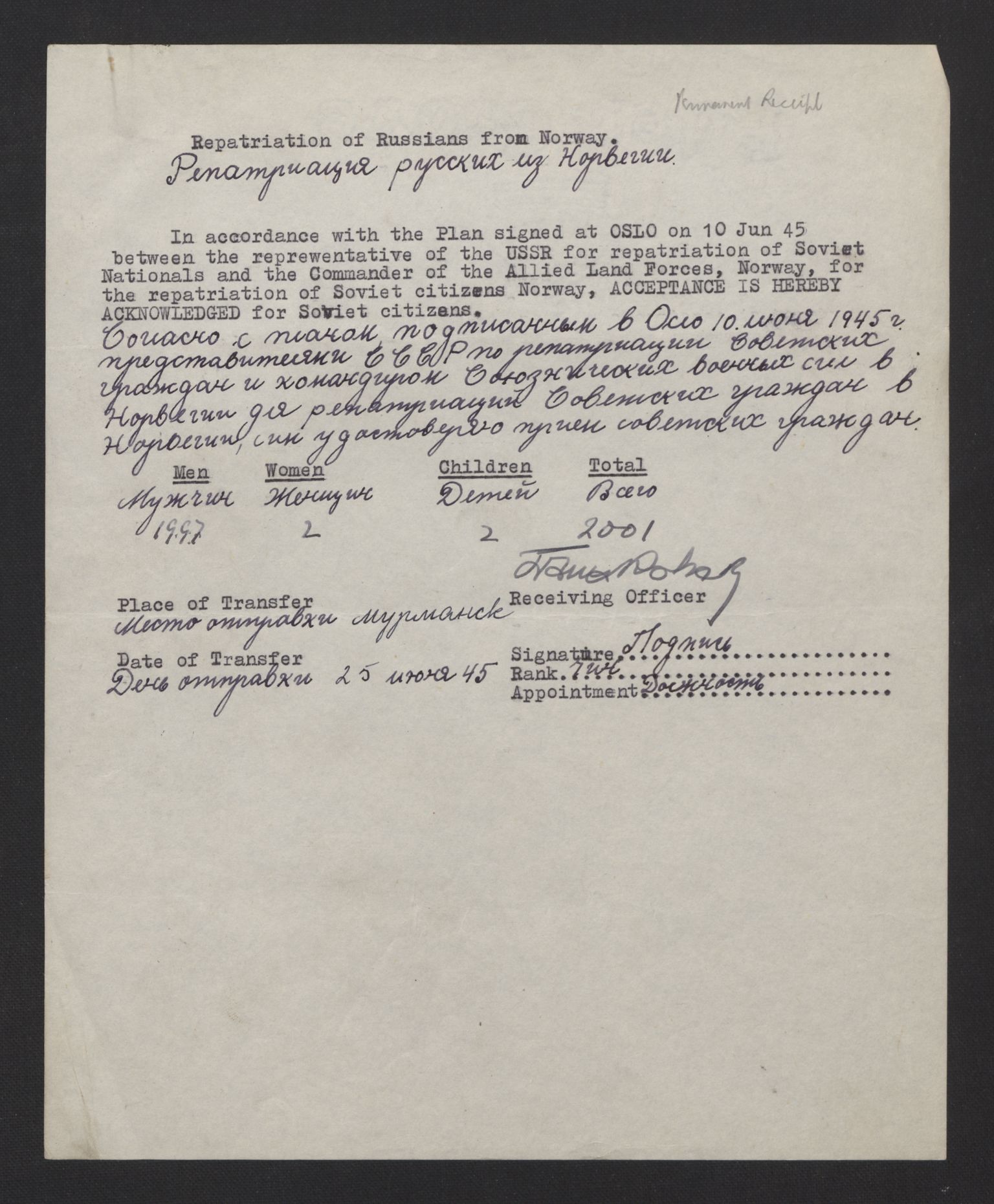 Flyktnings- og fangedirektoratet, Repatrieringskontoret, RA/S-1681/D/Db/L0014: Displaced Persons (DPs) og sivile tyskere, 1945-1948, s. 155