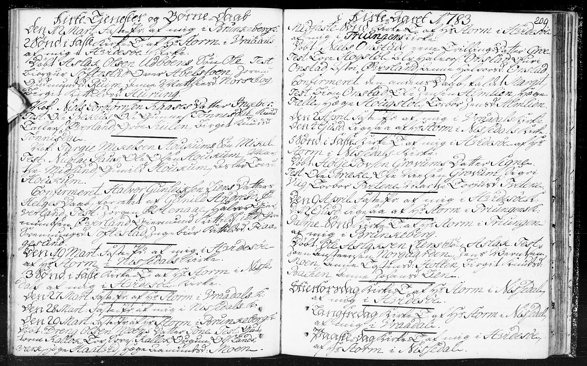 Kviteseid kirkebøker, SAKO/A-276/F/Fa/L0002: Ministerialbok nr. I 2, 1773-1786, s. 209
