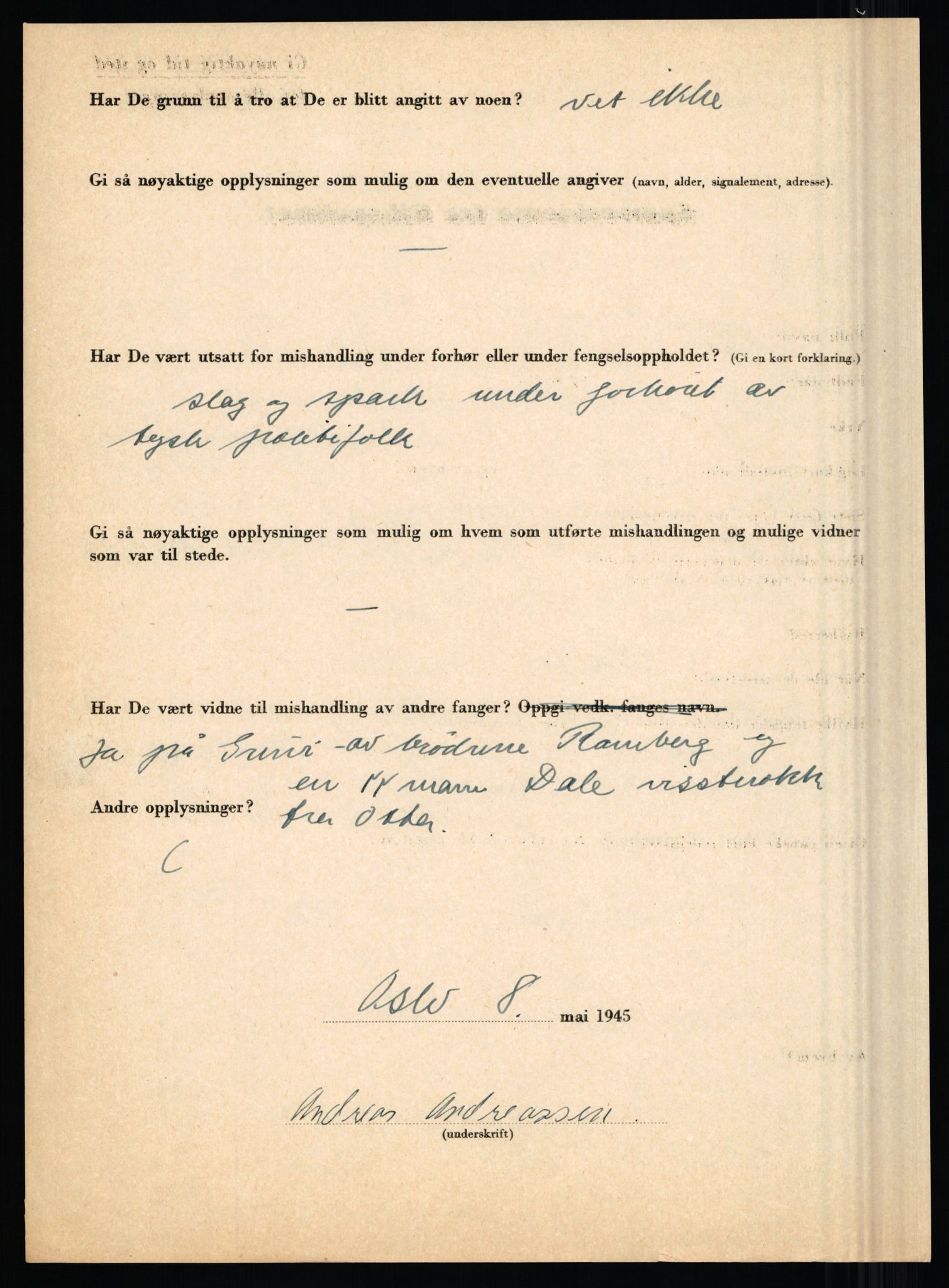 Rikspolitisjefen, AV/RA-S-1560/L/L0001: Abelseth, Rudolf - Berentsen, Odd, 1940-1945, s. 620