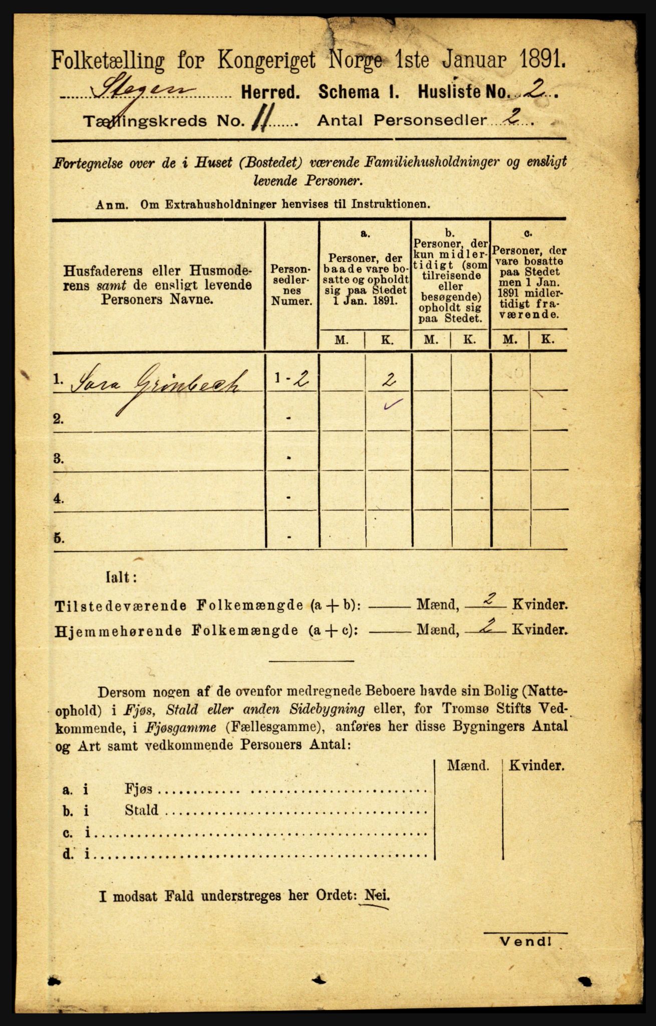 RA, Folketelling 1891 for 1848 Steigen herred, 1891, s. 3734