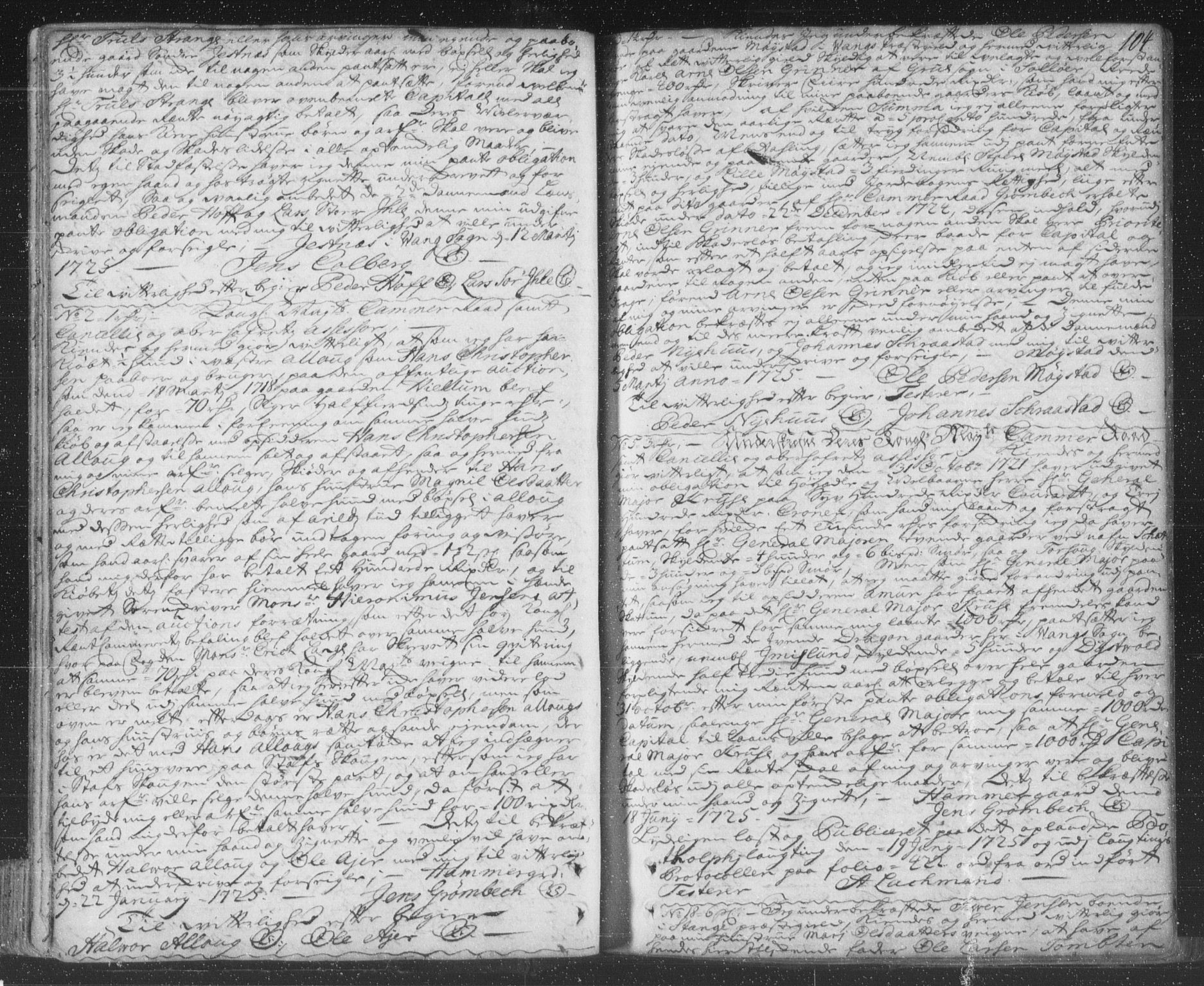 Hedemarken sorenskriveri, SAH/TING-034/H/Hb/L0003: Pantebok nr. 3, 1723-1732, s. 104