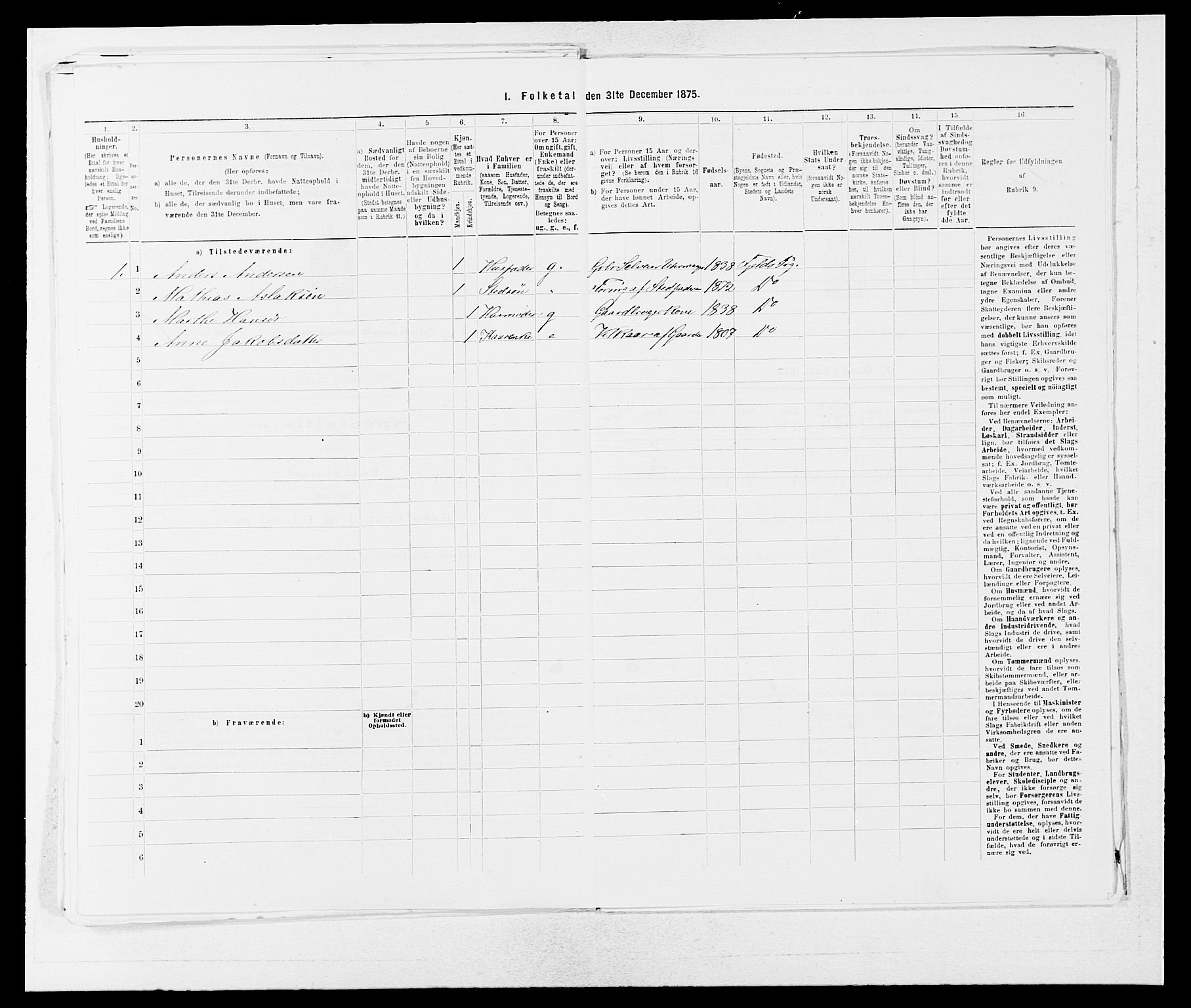 SAB, Folketelling 1875 for 1246P Fjell prestegjeld, 1875, s. 715