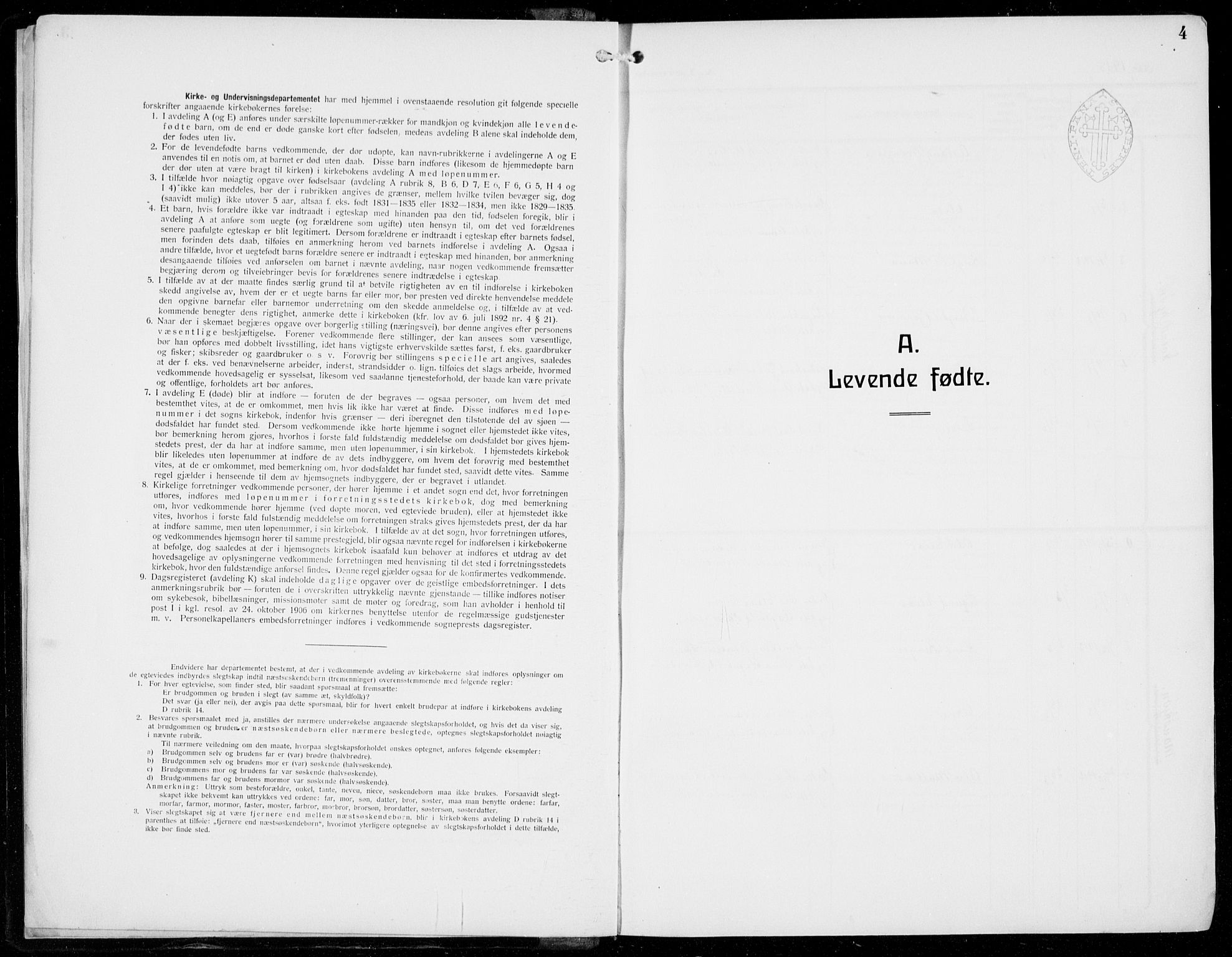 Fana Sokneprestembete, SAB/A-75101/H/Hab/Haba/L0005: Klokkerbok nr. A 5, 1911-1932, s. 4