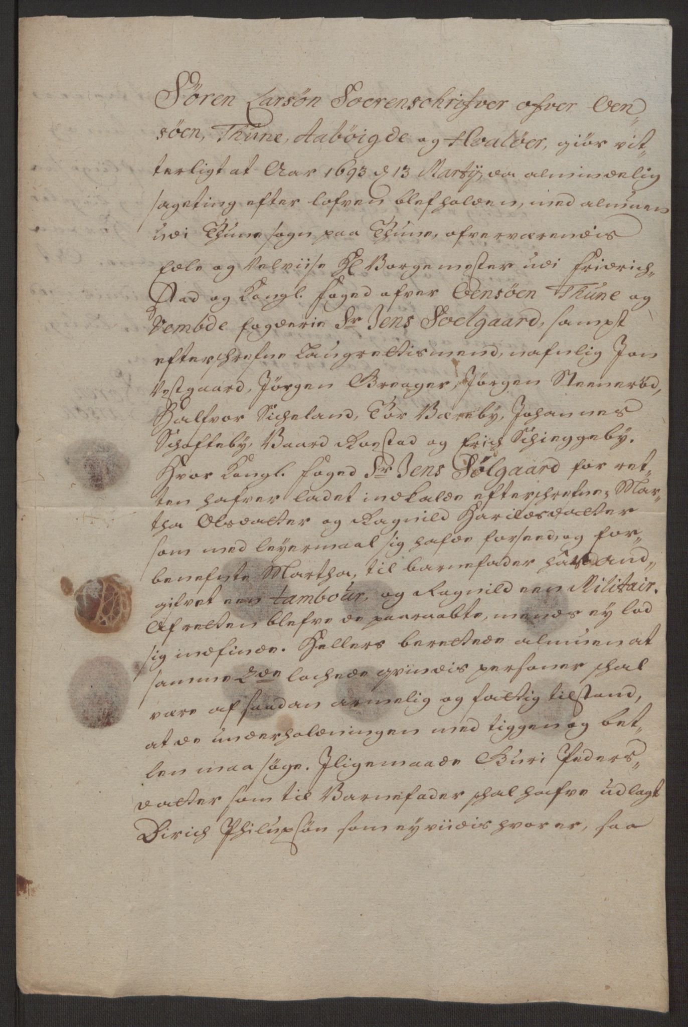 Rentekammeret inntil 1814, Reviderte regnskaper, Fogderegnskap, AV/RA-EA-4092/R03/L0120: Fogderegnskap Onsøy, Tune, Veme og Åbygge fogderi, 1692-1693, s. 21