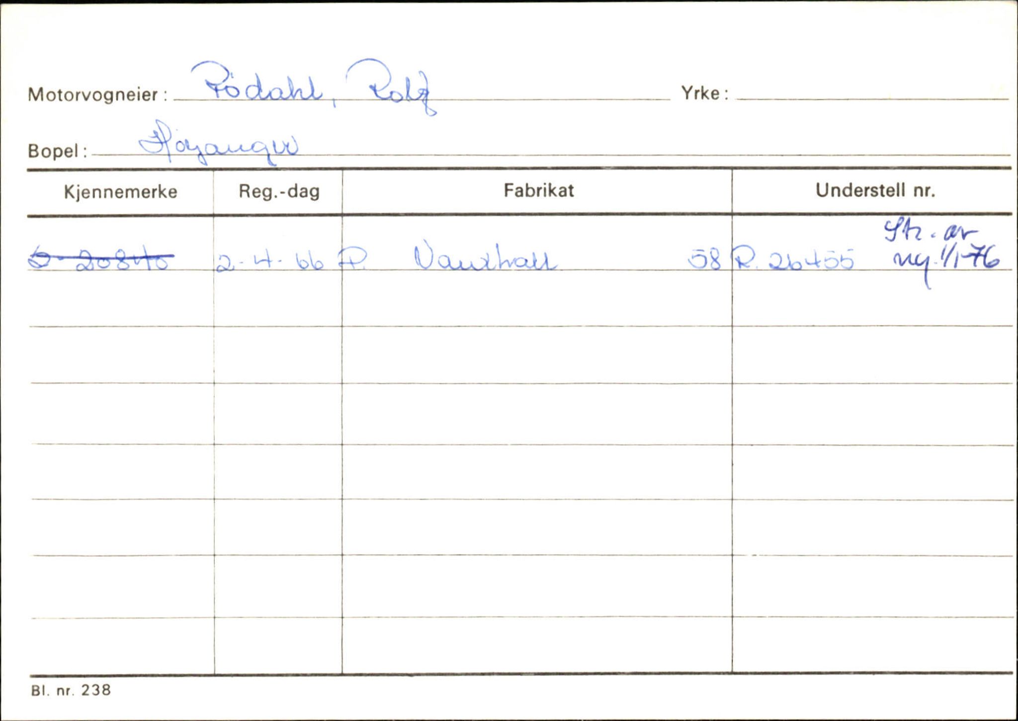 Statens vegvesen, Sogn og Fjordane vegkontor, SAB/A-5301/4/F/L0131: Eigarregister Høyanger P-Å. Stryn S-Å, 1945-1975, s. 80