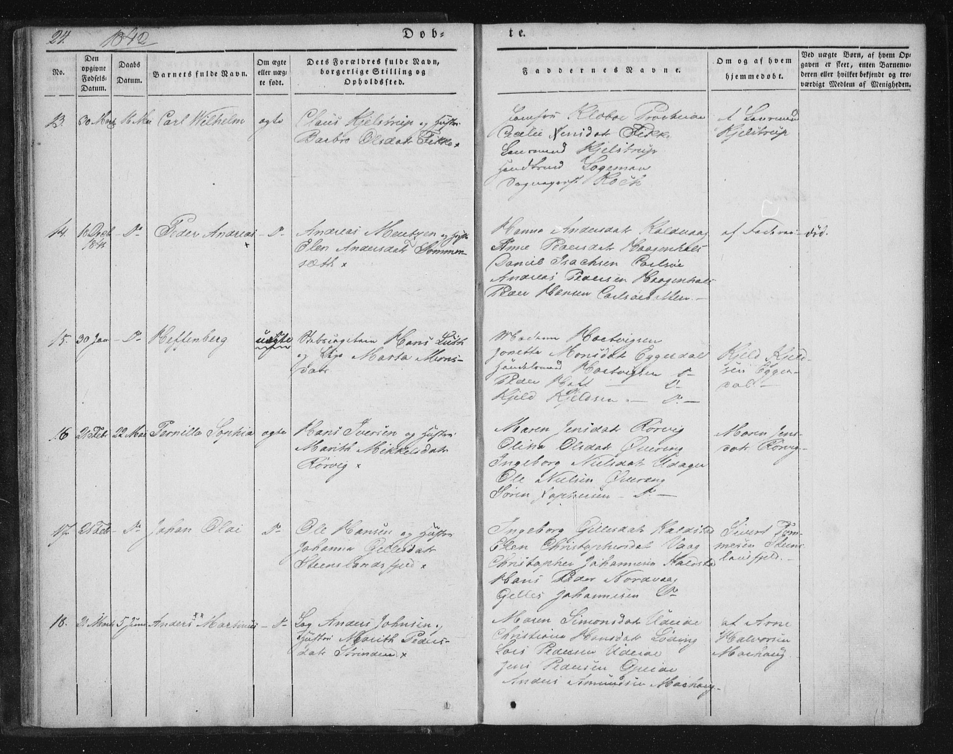 Ministerialprotokoller, klokkerbøker og fødselsregistre - Nordland, AV/SAT-A-1459/859/L0843: Ministerialbok nr. 859A03, 1840-1848, s. 24