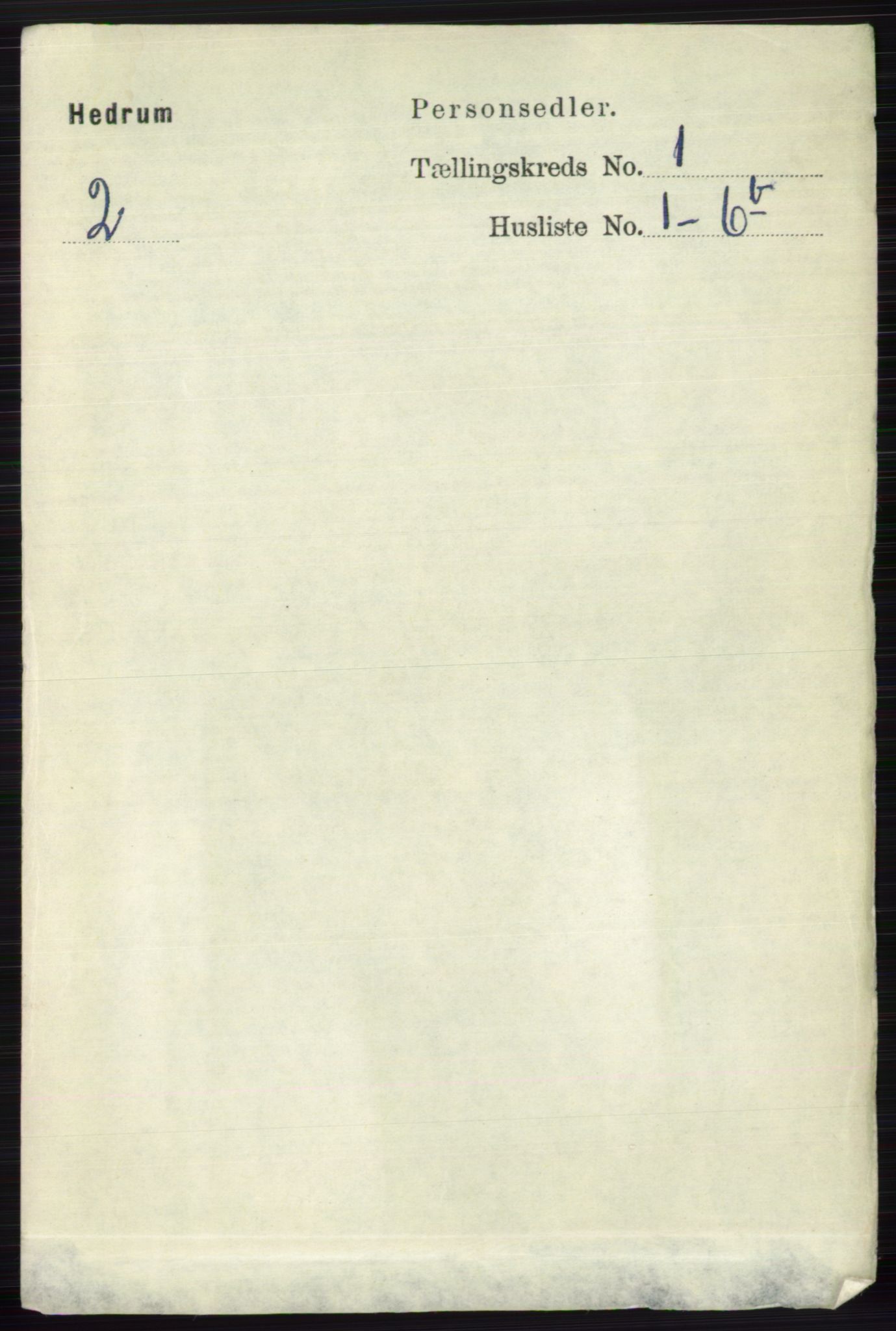 RA, Folketelling 1891 for 0727 Hedrum herred, 1891, s. 43