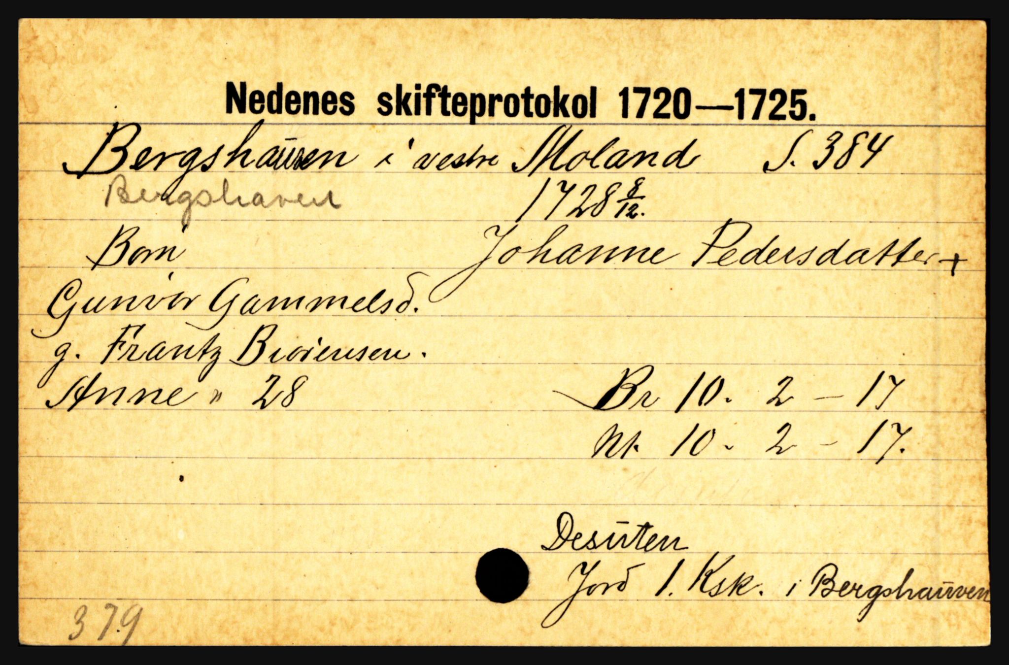 Nedenes sorenskriveri før 1824, AV/SAK-1221-0007/H, s. 2291