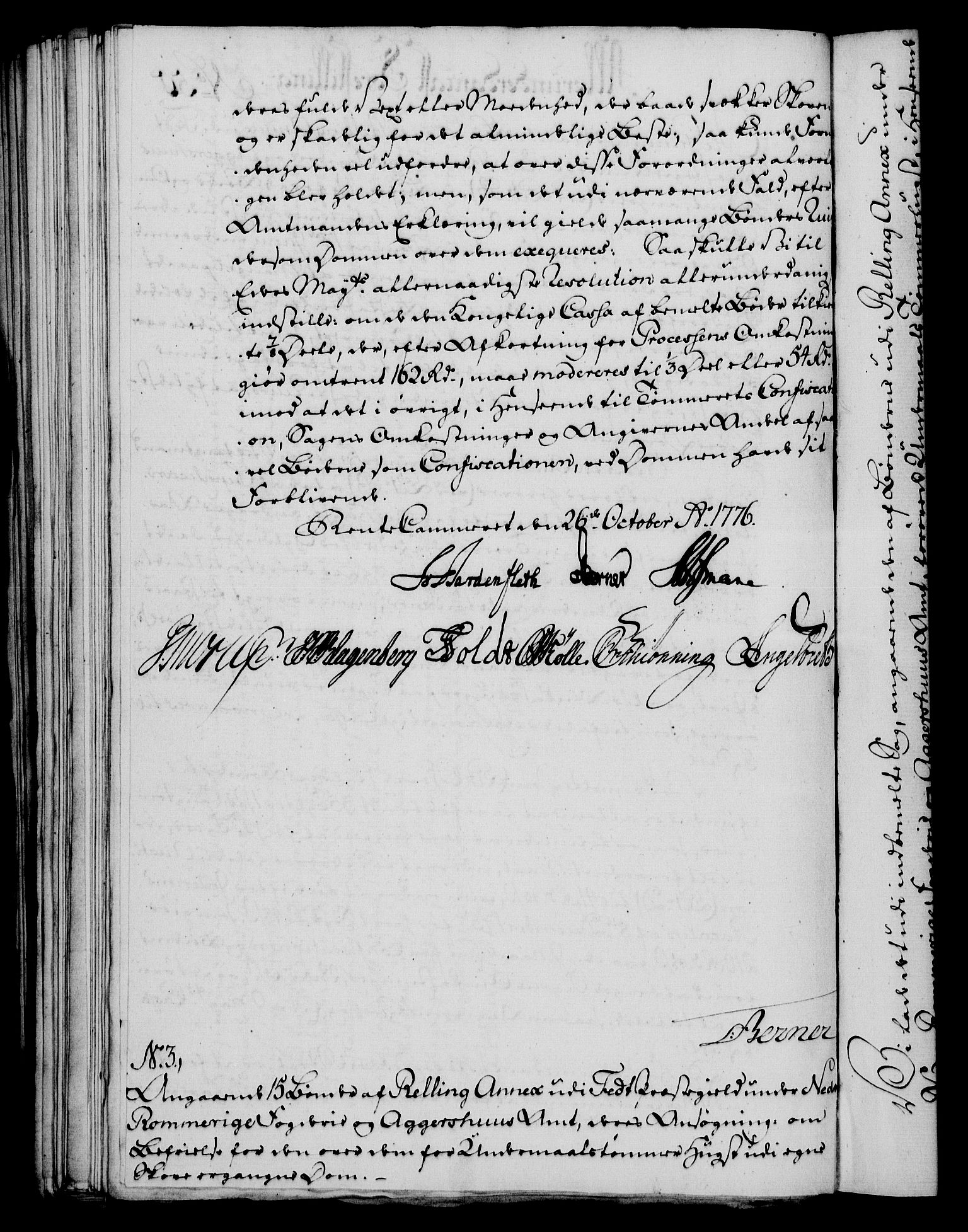 Rentekammeret, Kammerkanselliet, RA/EA-3111/G/Gf/Gfa/L0058: Norsk relasjons- og resolusjonsprotokoll (merket RK 52.58), 1776, s. 205