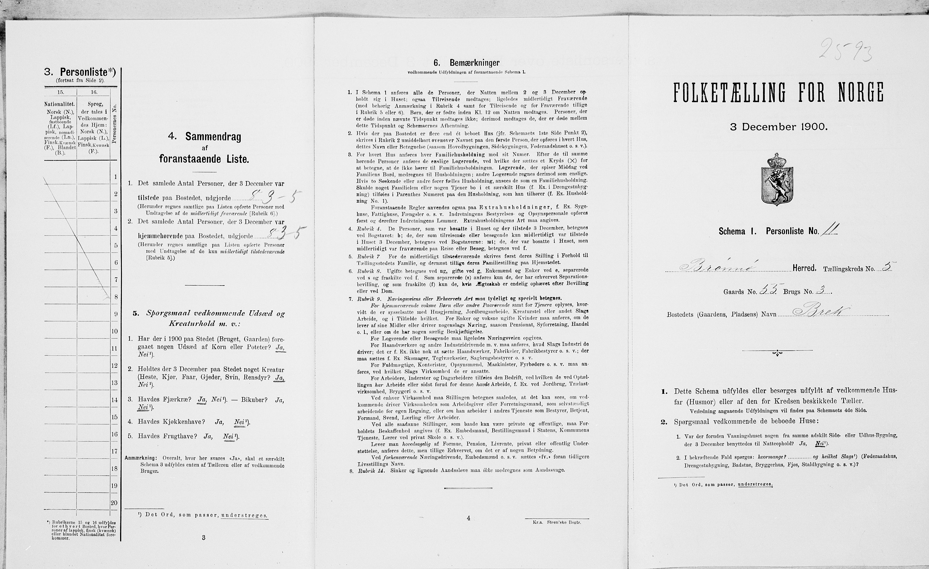 SAT, Folketelling 1900 for 1814 Brønnøy herred, 1900, s. 577