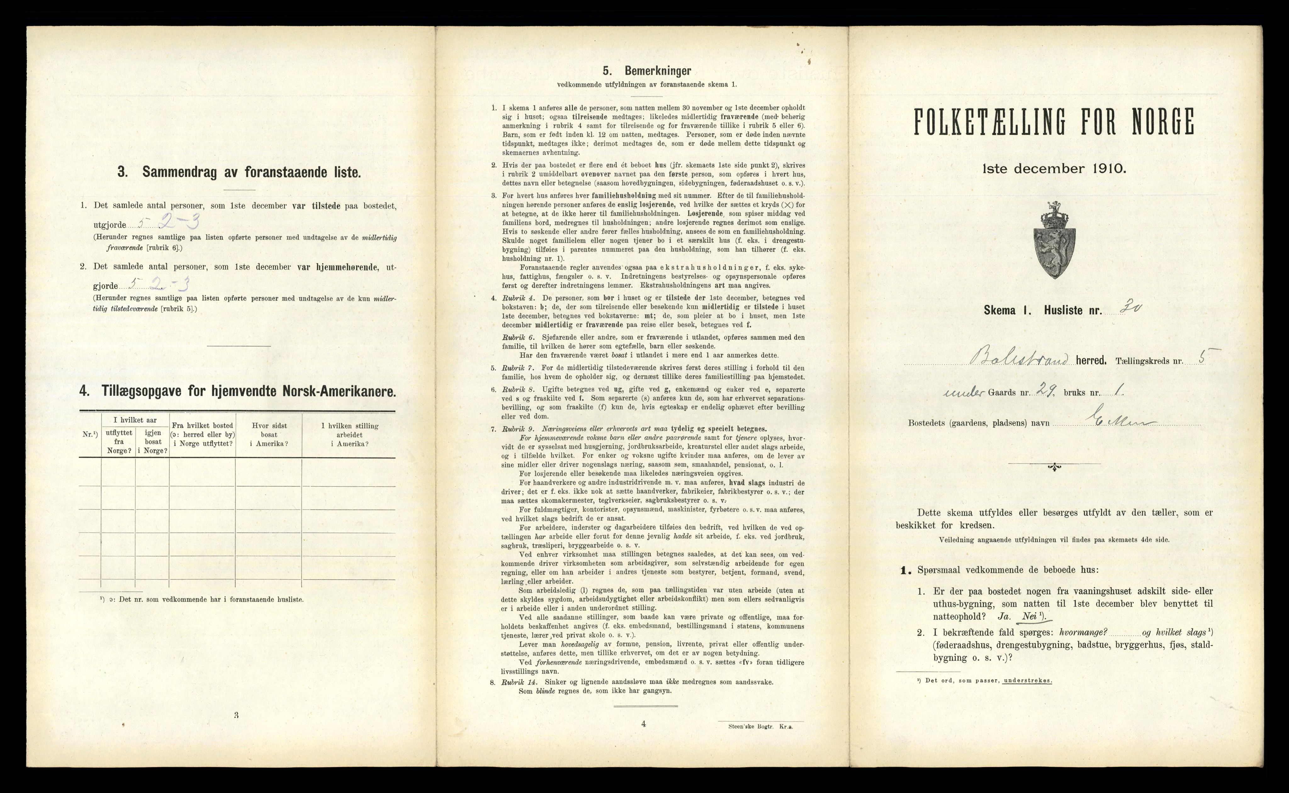RA, Folketelling 1910 for 1418 Balestrand herred, 1910, s. 444