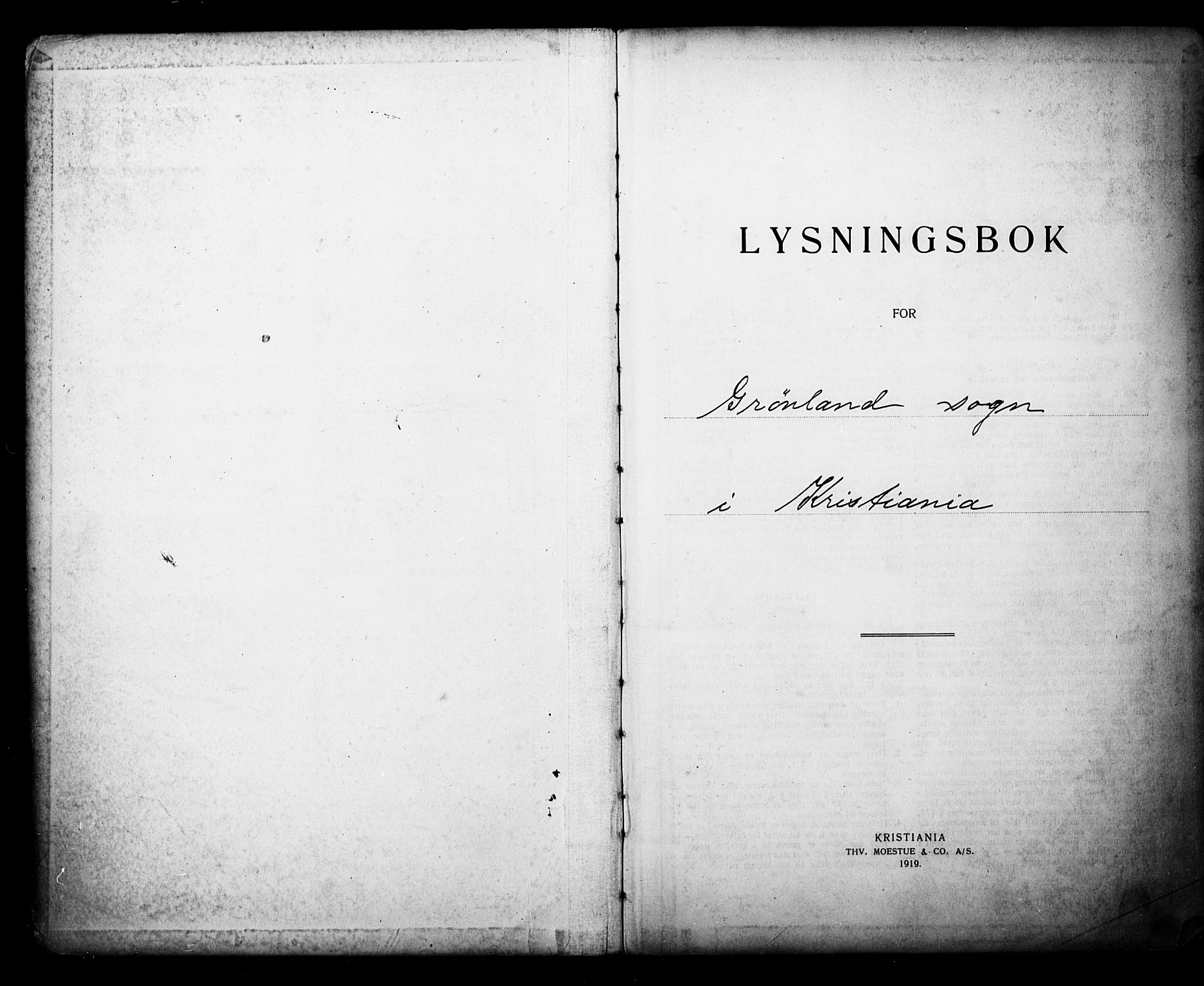 Grønland prestekontor Kirkebøker, SAO/A-10848/H/Ha/L0002: Lysningsprotokoll nr. 2, 1919-1929