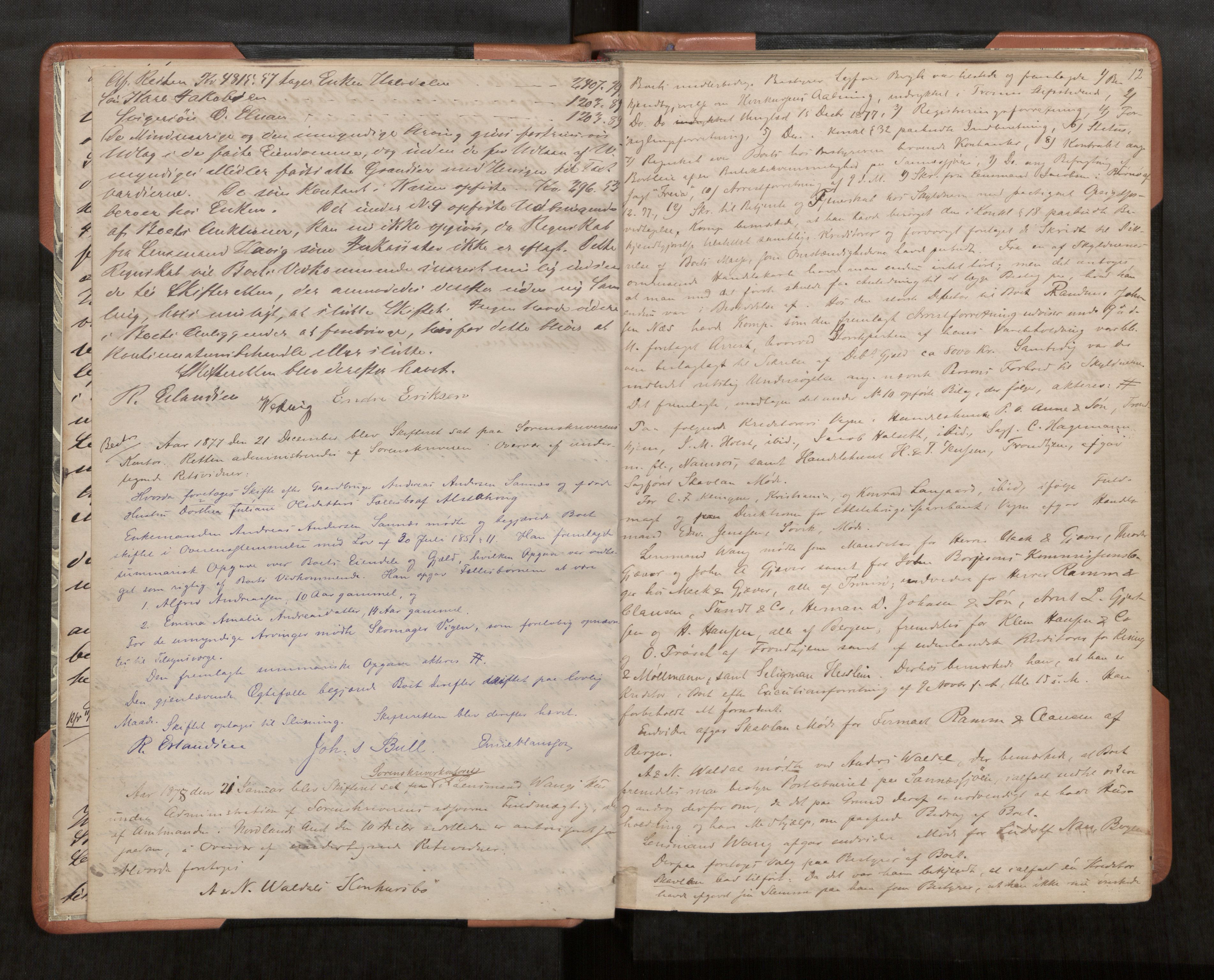 Søndre Helgeland sorenskriveri, AV/SAT-A-4575/1/3/3B/L0002: Skiftebehandlingsprotokoll, 1877-1885, s. 12