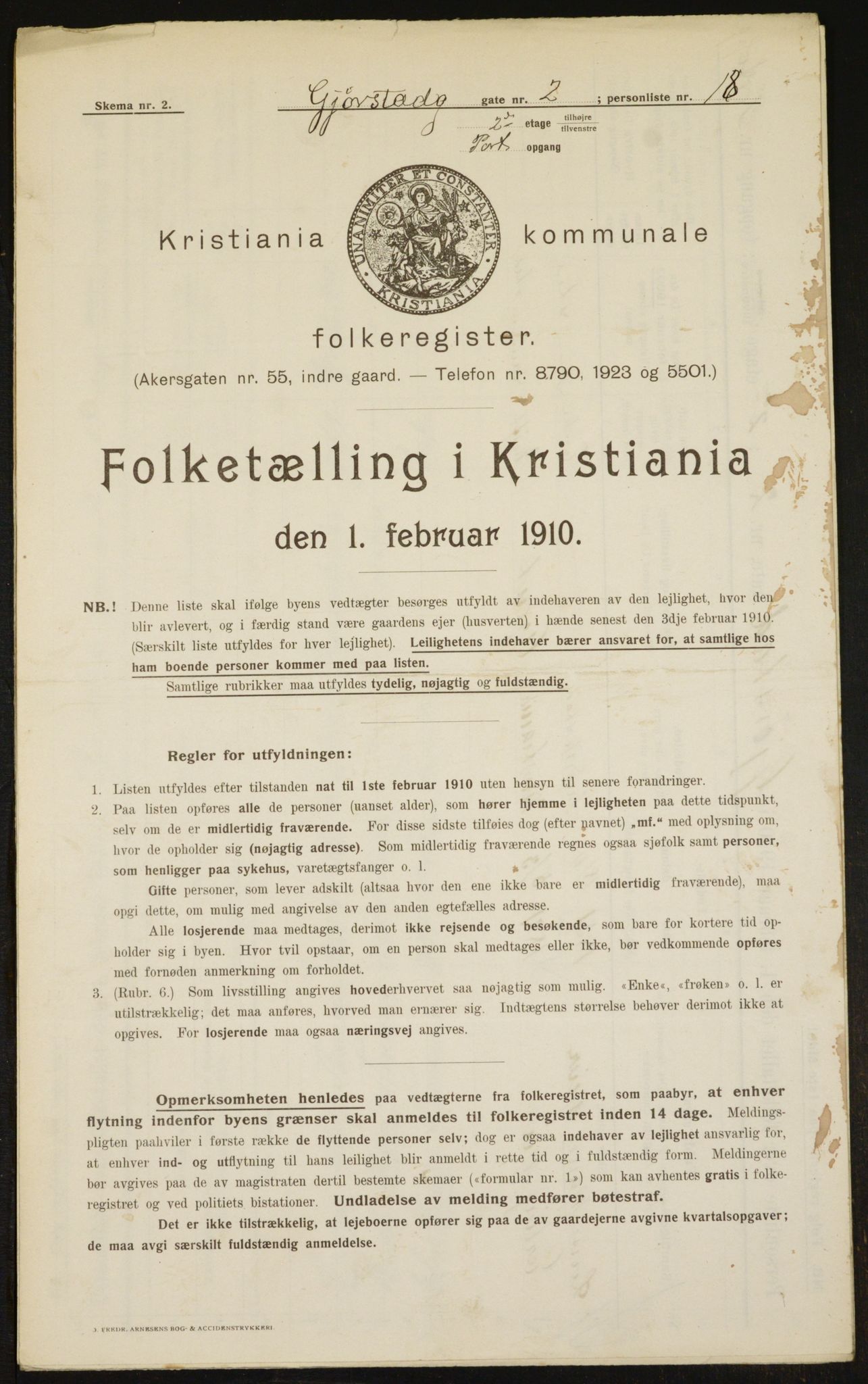 OBA, Kommunal folketelling 1.2.1910 for Kristiania, 1910, s. 27863