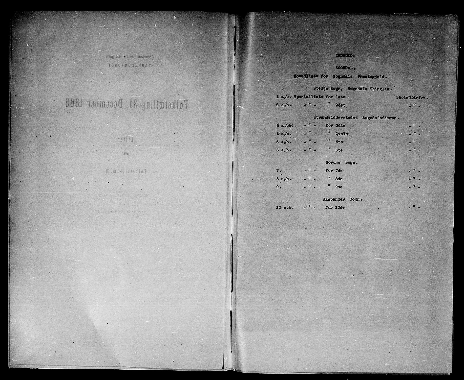 RA, Folketelling 1865 for 1420P Sogndal prestegjeld, 1865, s. 4