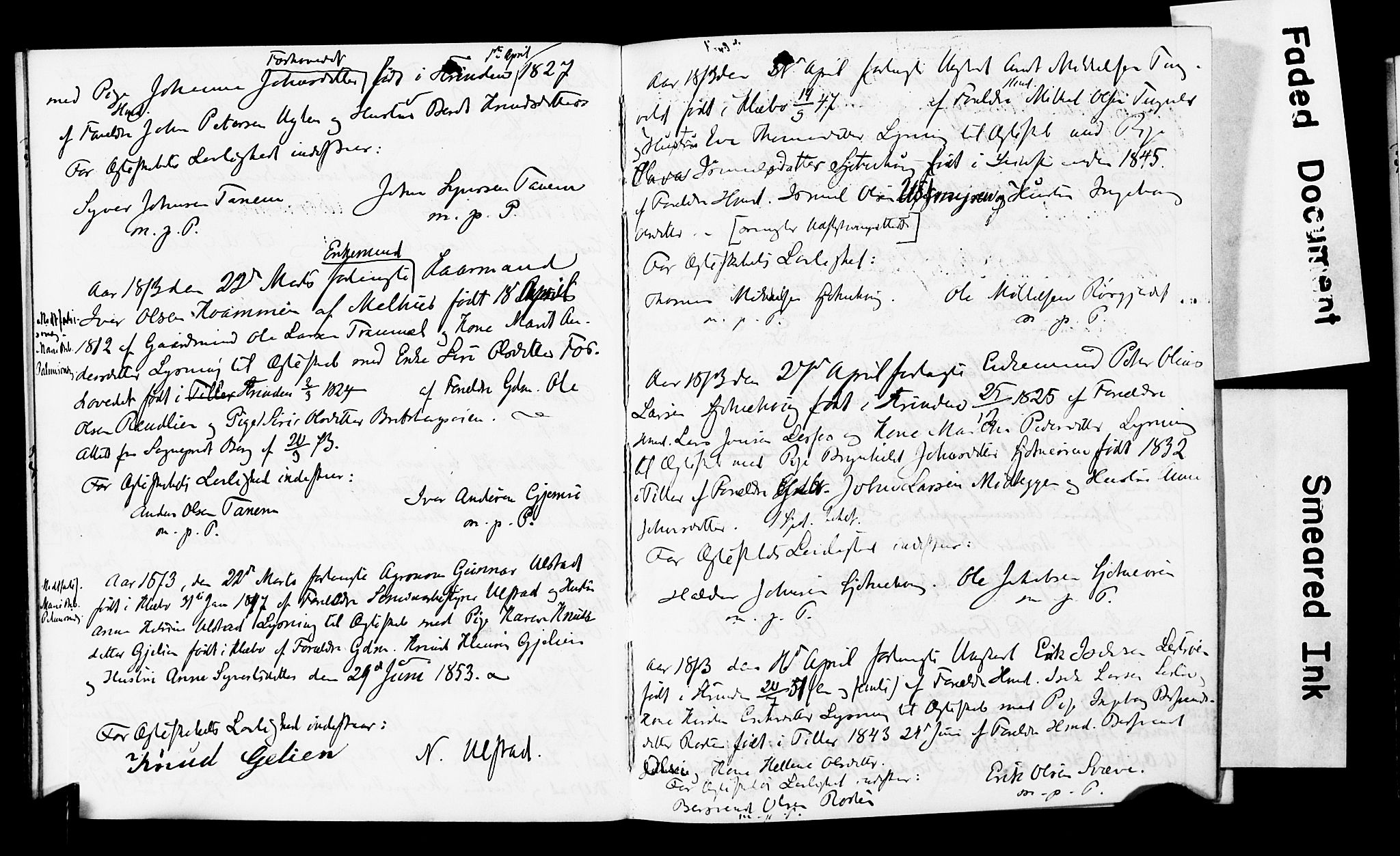 Ministerialprotokoller, klokkerbøker og fødselsregistre - Sør-Trøndelag, AV/SAT-A-1456/618/L0445: Lysningsprotokoll nr. 618A08, 1863-1898