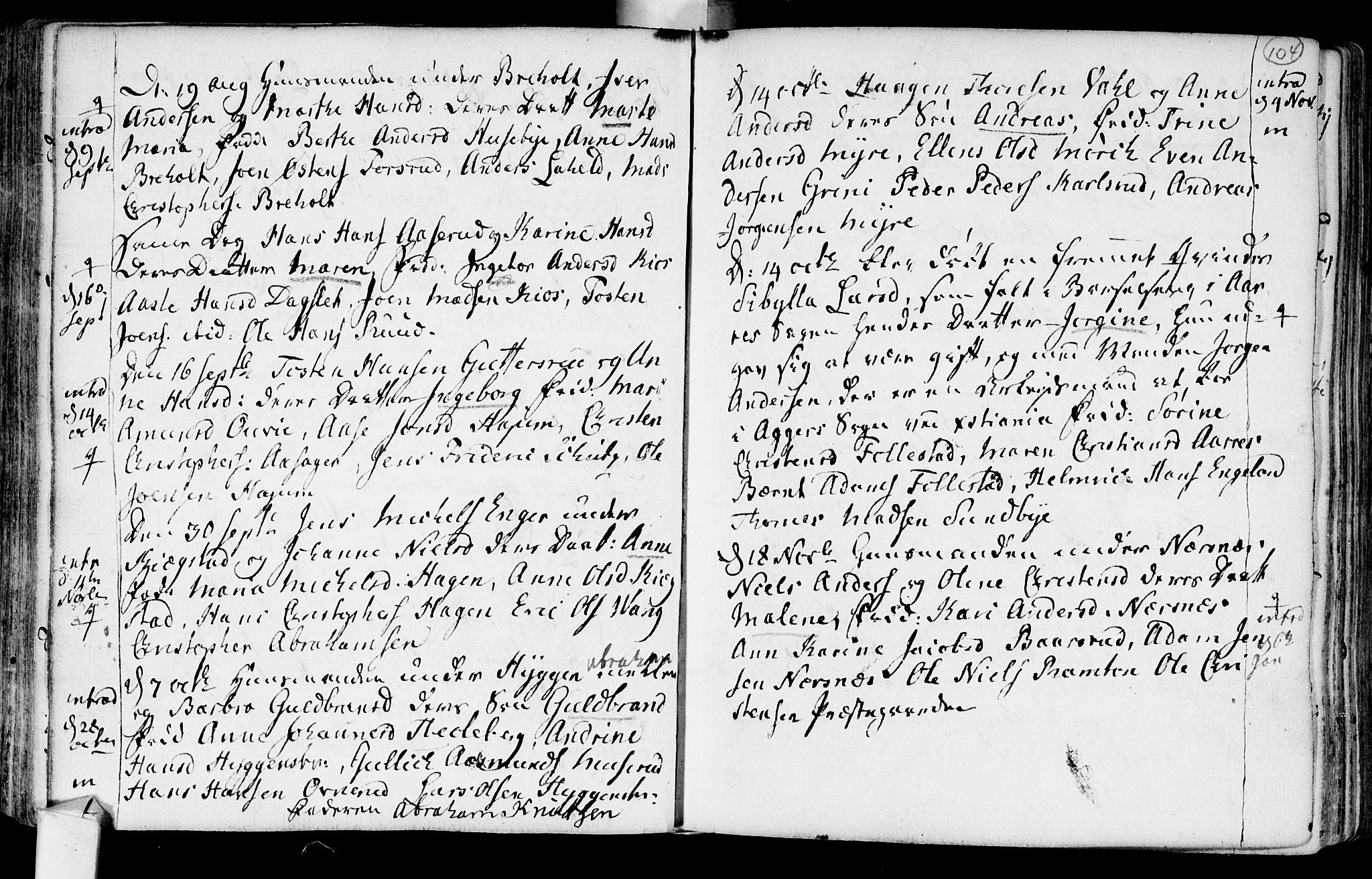 Røyken kirkebøker, SAKO/A-241/F/Fa/L0003: Ministerialbok nr. 3, 1782-1813, s. 104