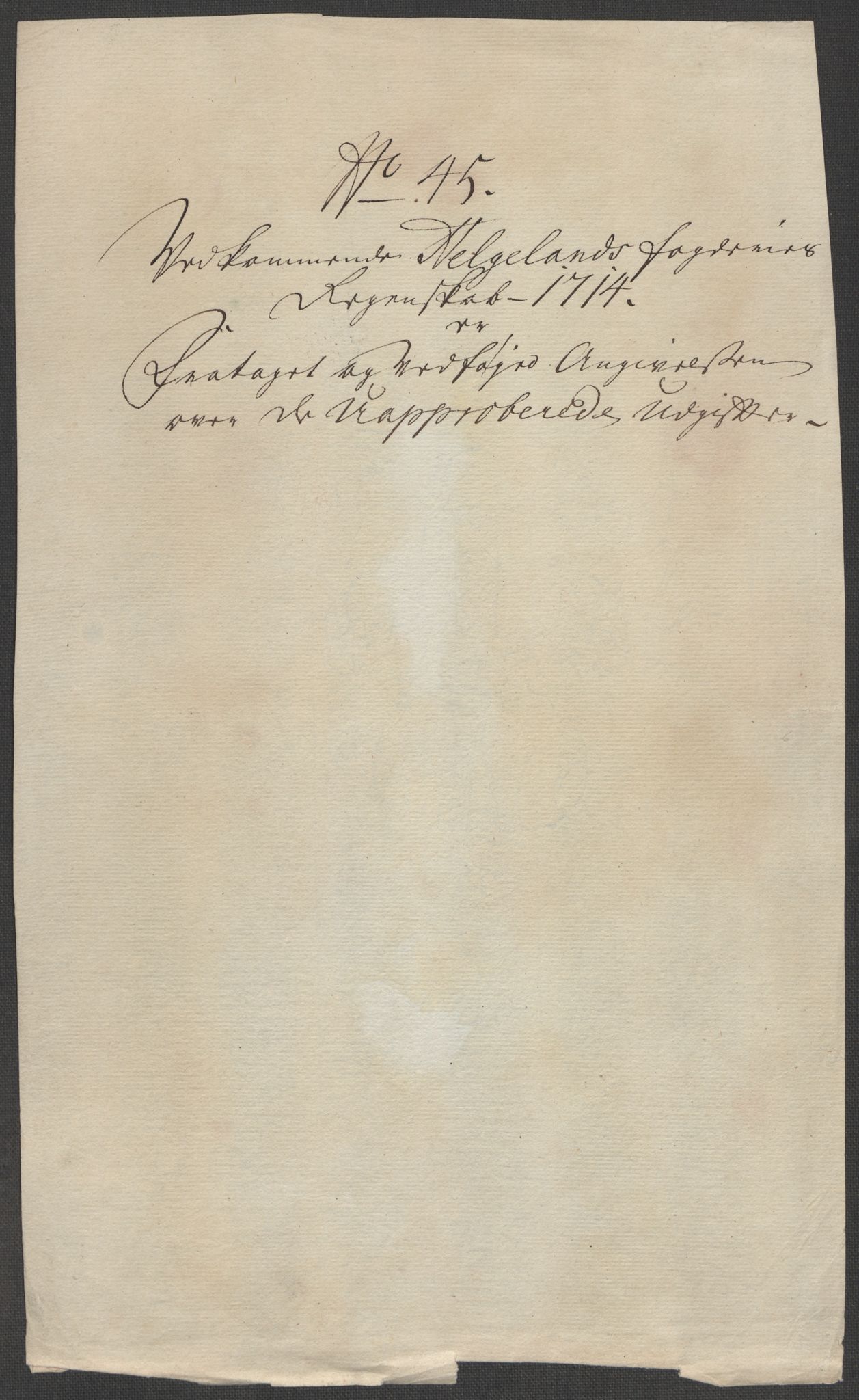 Rentekammeret inntil 1814, Reviderte regnskaper, Fogderegnskap, RA/EA-4092/R65/L4513: Fogderegnskap Helgeland, 1714-1715, s. 229