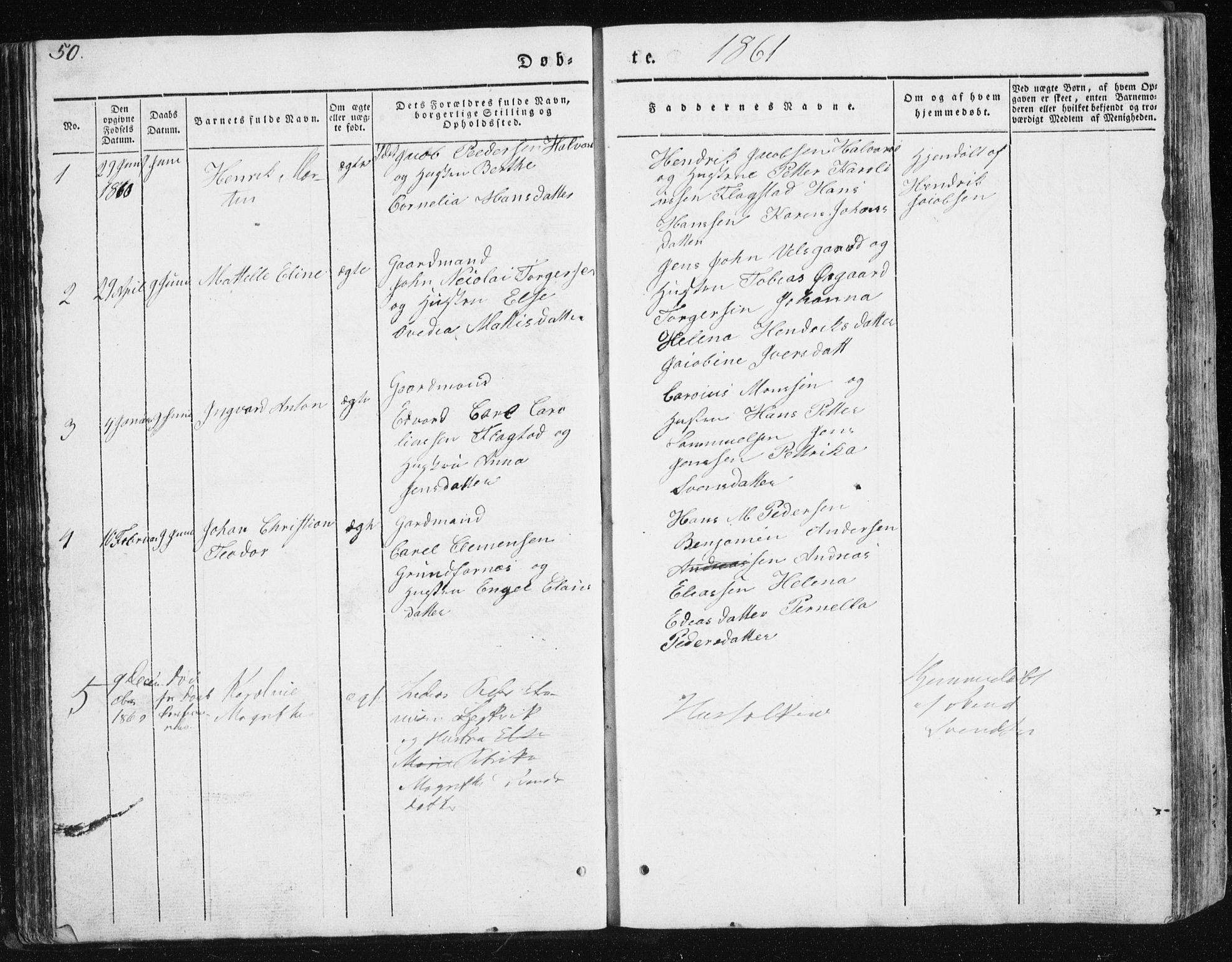 Berg sokneprestkontor, SATØ/S-1318/G/Ga/Gab/L0011klokker: Klokkerbok nr. 11, 1833-1878, s. 50
