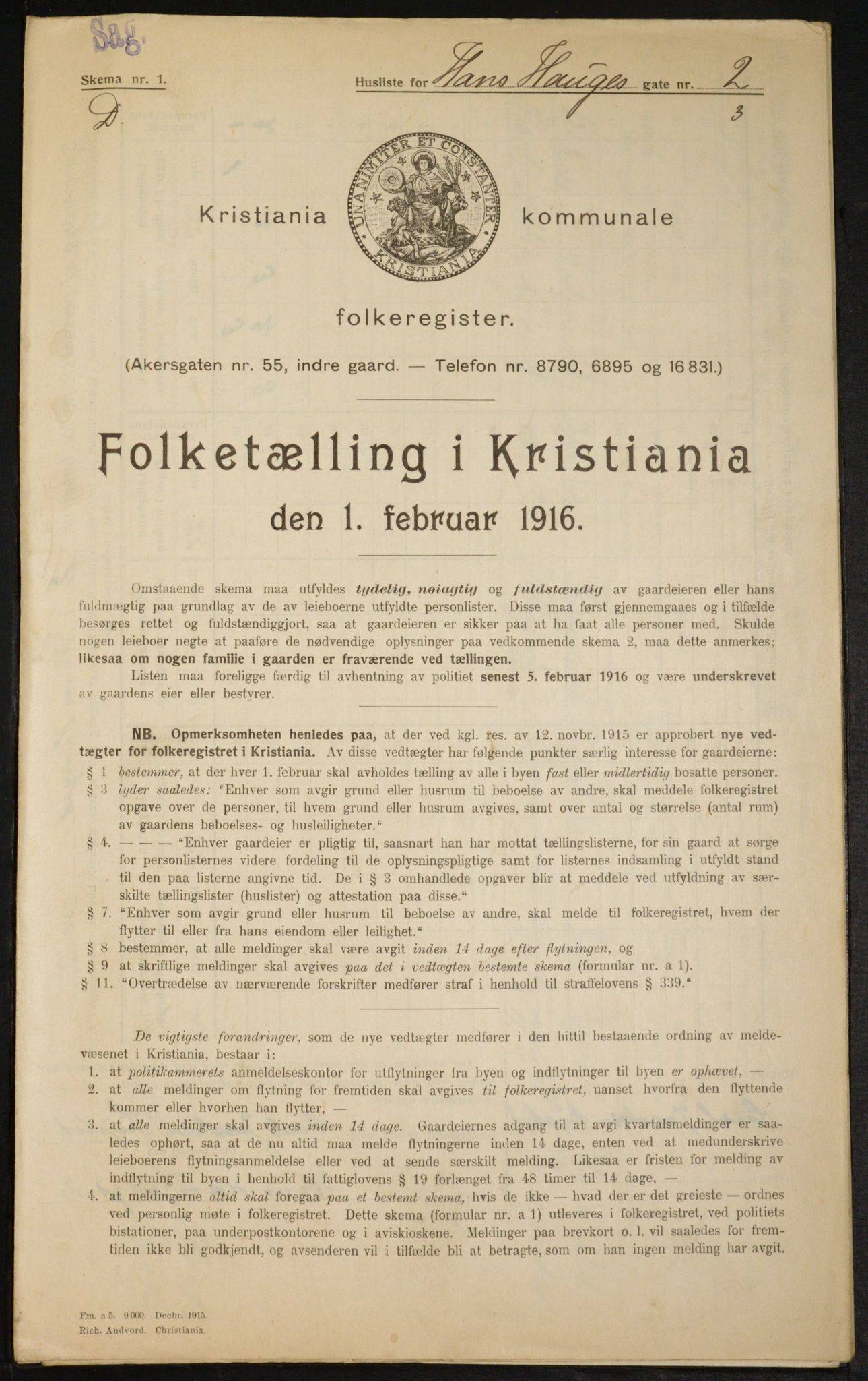 OBA, Kommunal folketelling 1.2.1916 for Kristiania, 1916, s. 35318