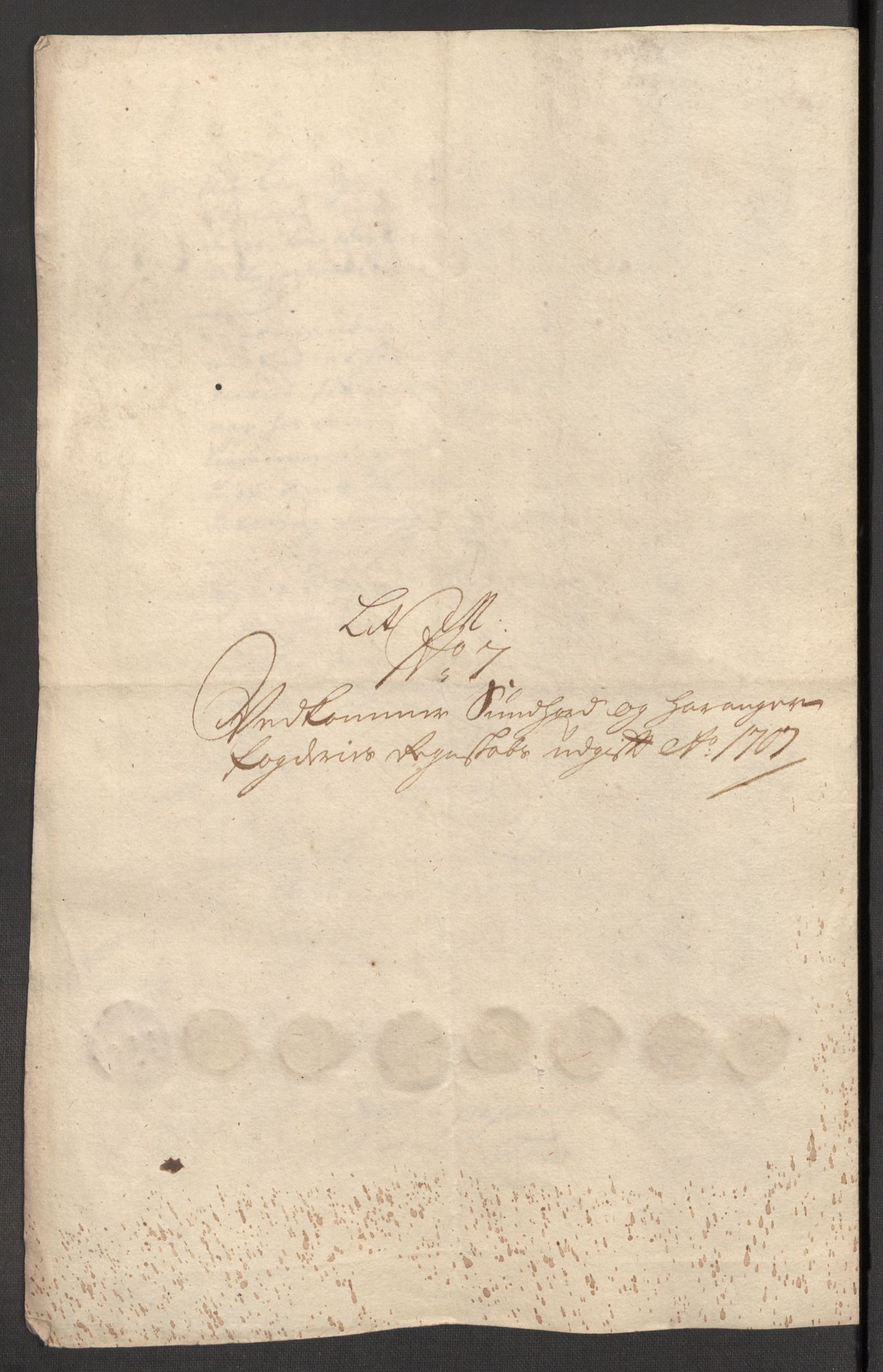 Rentekammeret inntil 1814, Reviderte regnskaper, Fogderegnskap, RA/EA-4092/R48/L2984: Fogderegnskap Sunnhordland og Hardanger, 1706-1707, s. 460