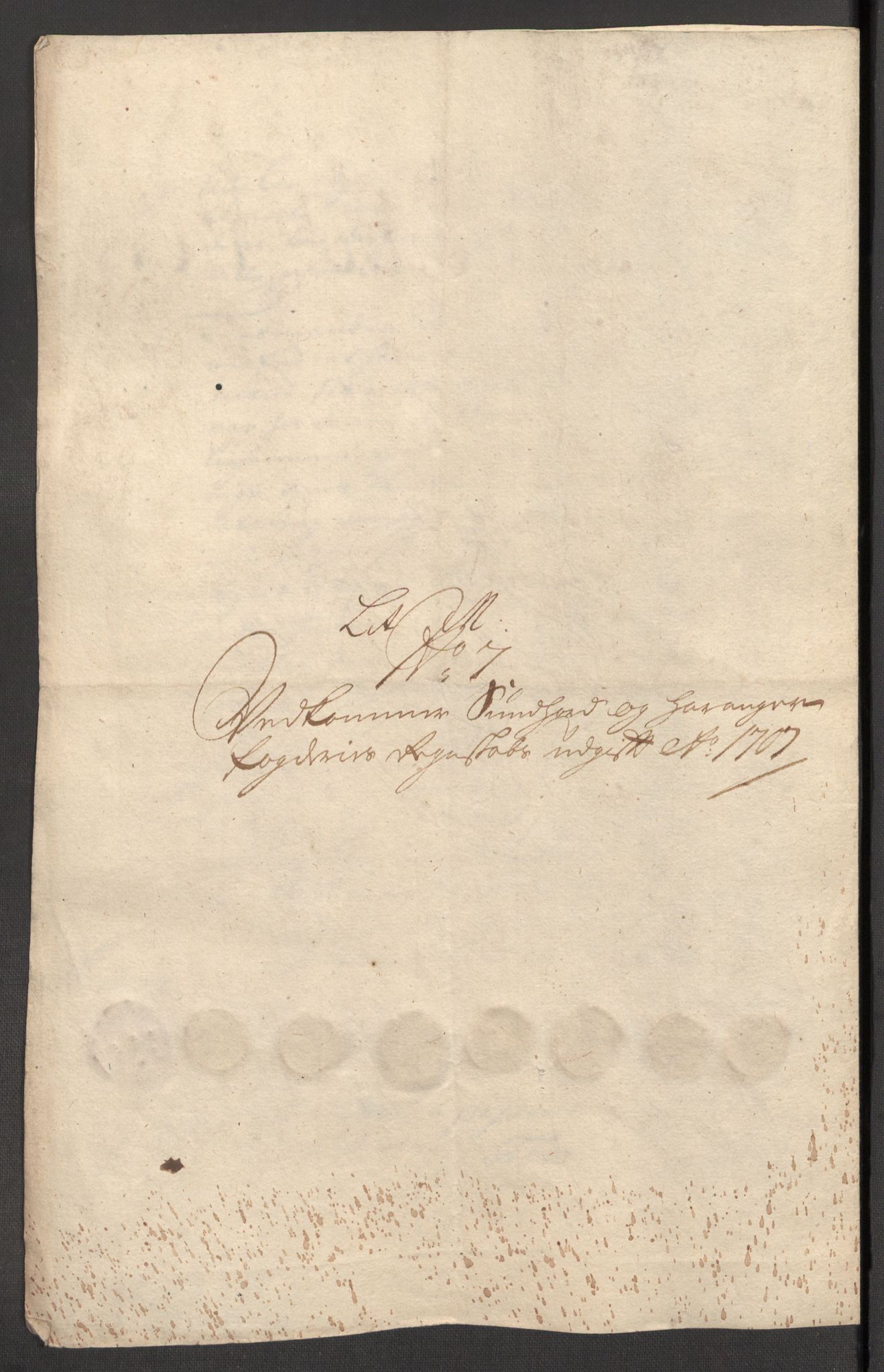Rentekammeret inntil 1814, Reviderte regnskaper, Fogderegnskap, AV/RA-EA-4092/R48/L2984: Fogderegnskap Sunnhordland og Hardanger, 1706-1707, s. 460