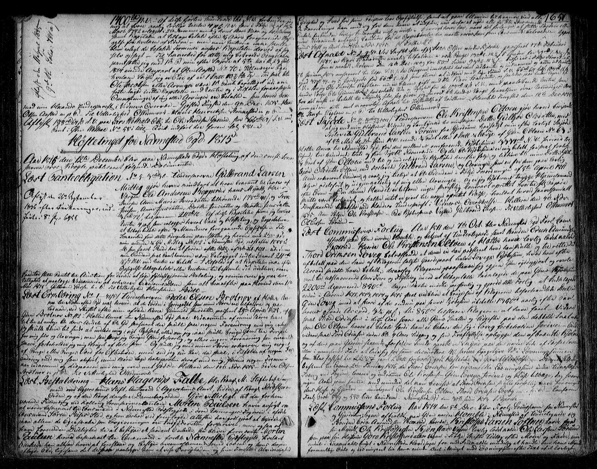 Øvre Romerike sorenskriveri, SAO/A-10649/G/Gb/L0006c: Pantebok nr. 6c, 1812-1820, s. 651