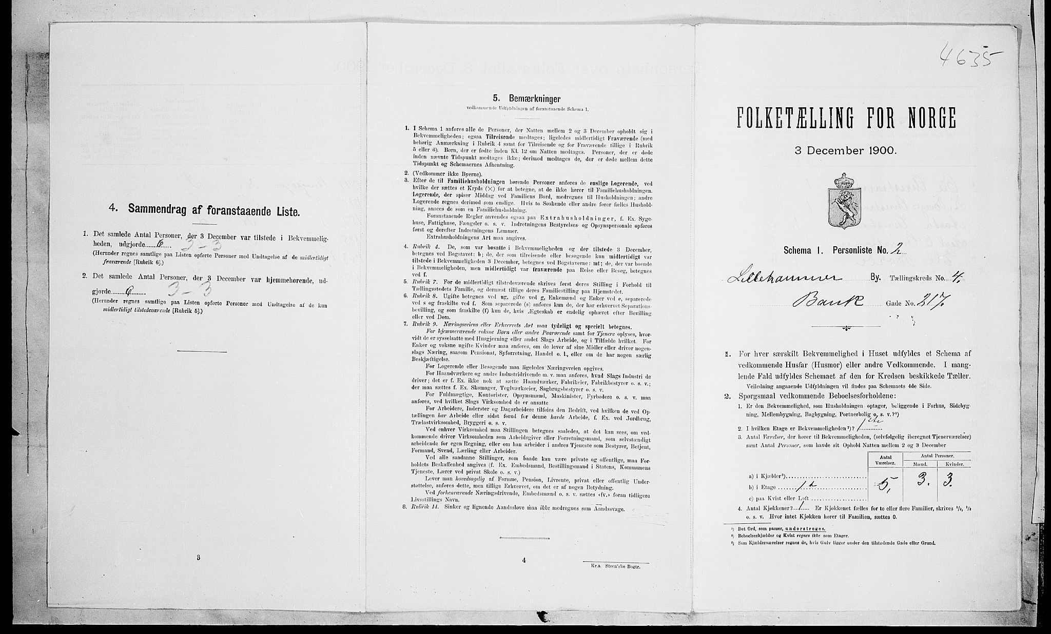 SAH, Folketelling 1900 for 0501 Lillehammer kjøpstad, 1900, s. 1301