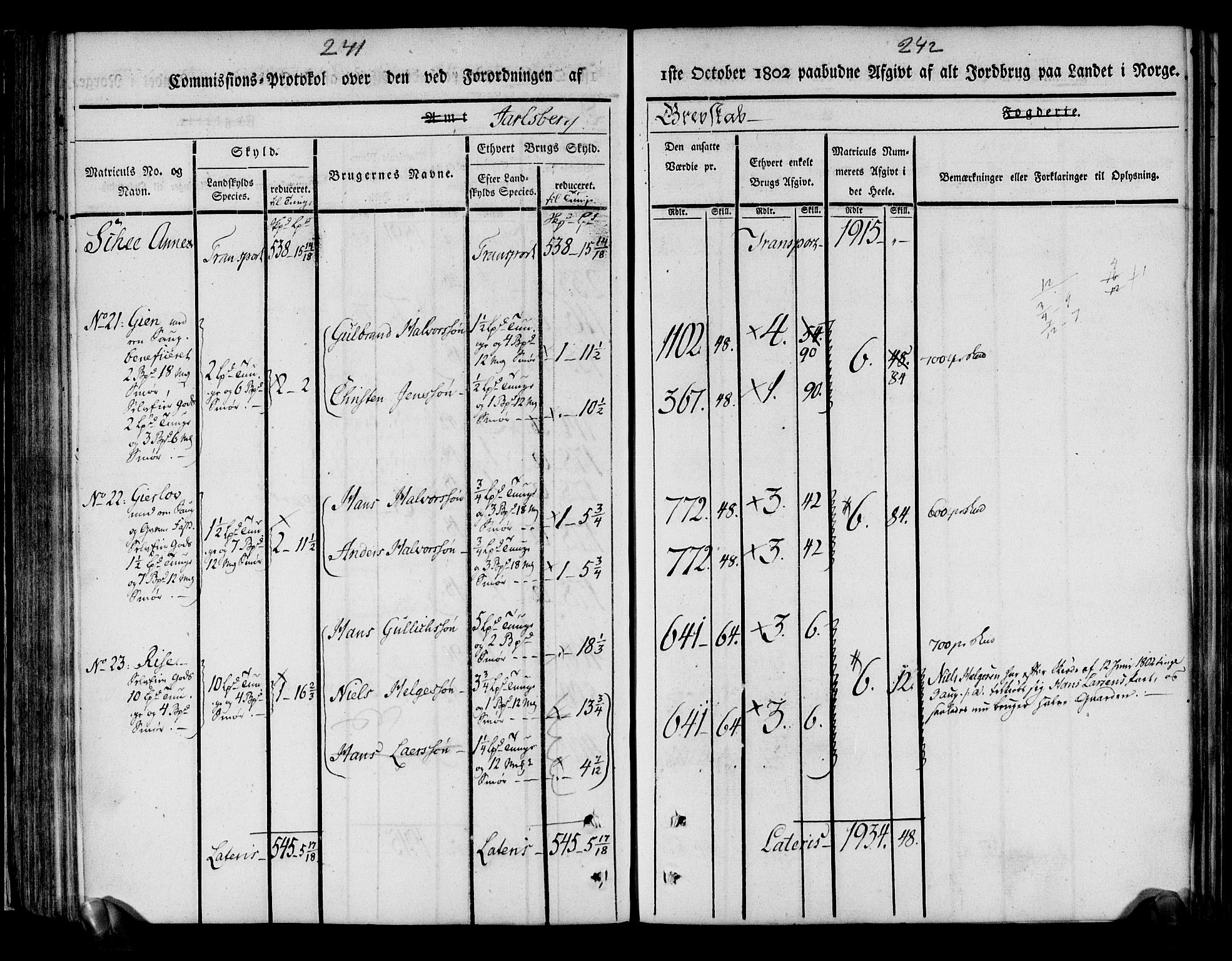 Rentekammeret inntil 1814, Realistisk ordnet avdeling, AV/RA-EA-4070/N/Ne/Nea/L0175: Jarlsberg grevskap. Kommisjonsprotokoll for grevskapets søndre distrikt - Ramnes, Sem, Stokke, Borre, Andebu og Nøtterøy prestegjeld, 1803, s. 122