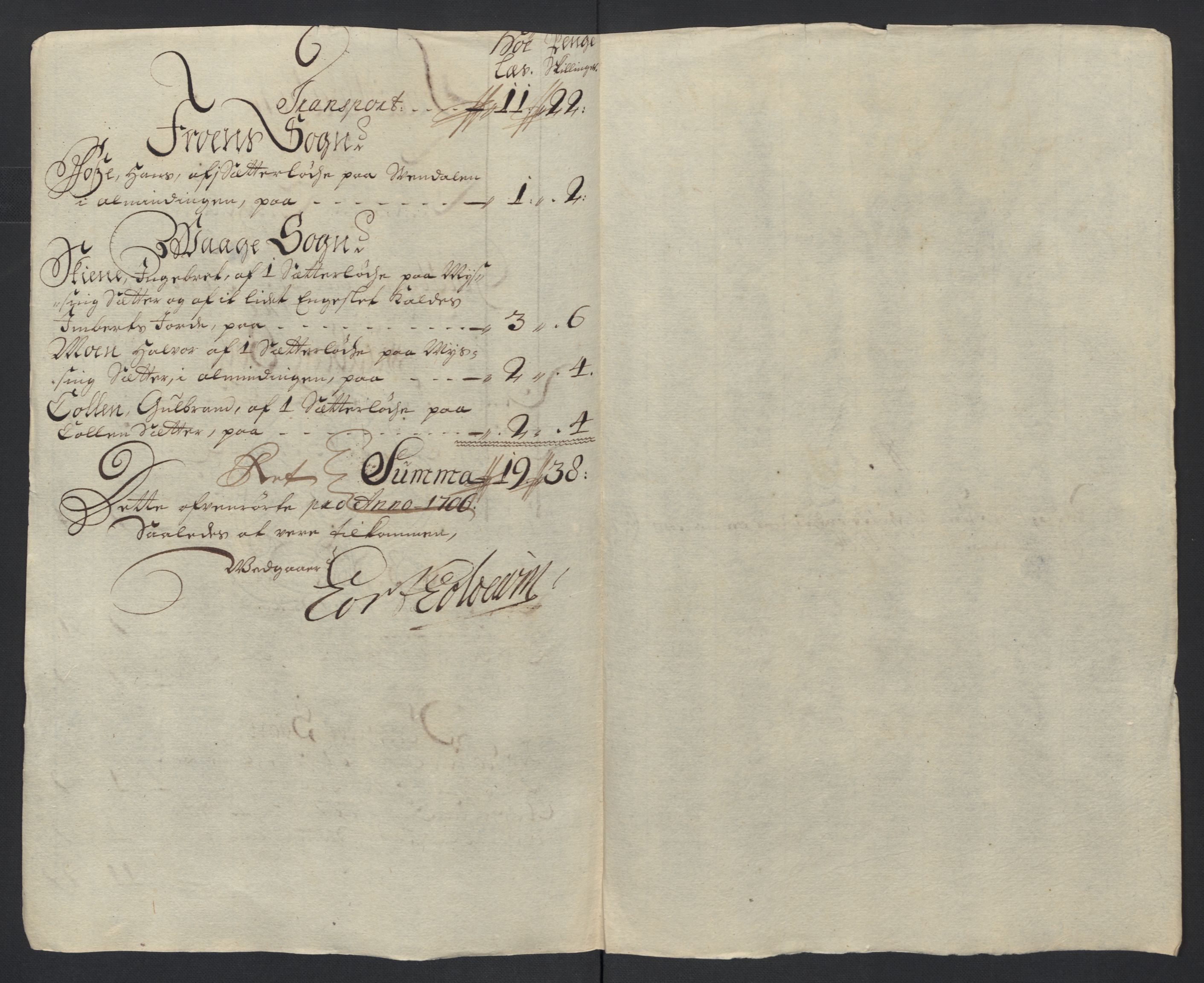Rentekammeret inntil 1814, Reviderte regnskaper, Fogderegnskap, RA/EA-4092/R17/L1178: Fogderegnskap Gudbrandsdal, 1705-1707, s. 174