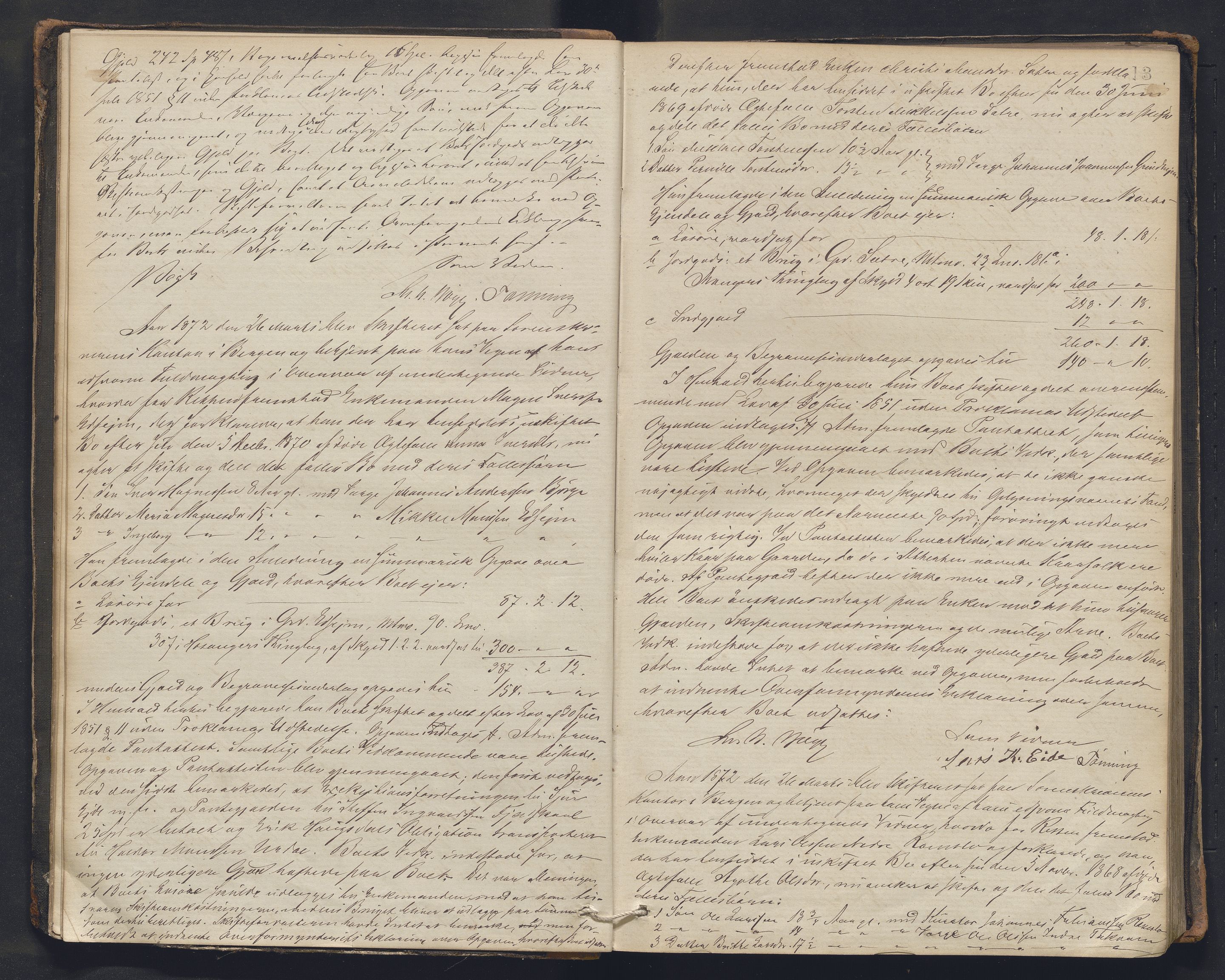 Nordhordland sorenskrivar, AV/SAB-A-2901/1/H/Hc/L0002: Skifteforhandlingsprotokollar, 1871-1878, s. 13