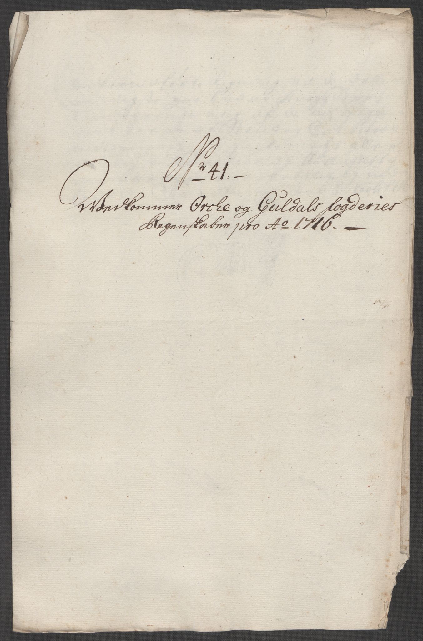 Rentekammeret inntil 1814, Reviderte regnskaper, Fogderegnskap, AV/RA-EA-4092/R60/L3968: Fogderegnskap Orkdal og Gauldal, 1716, s. 52