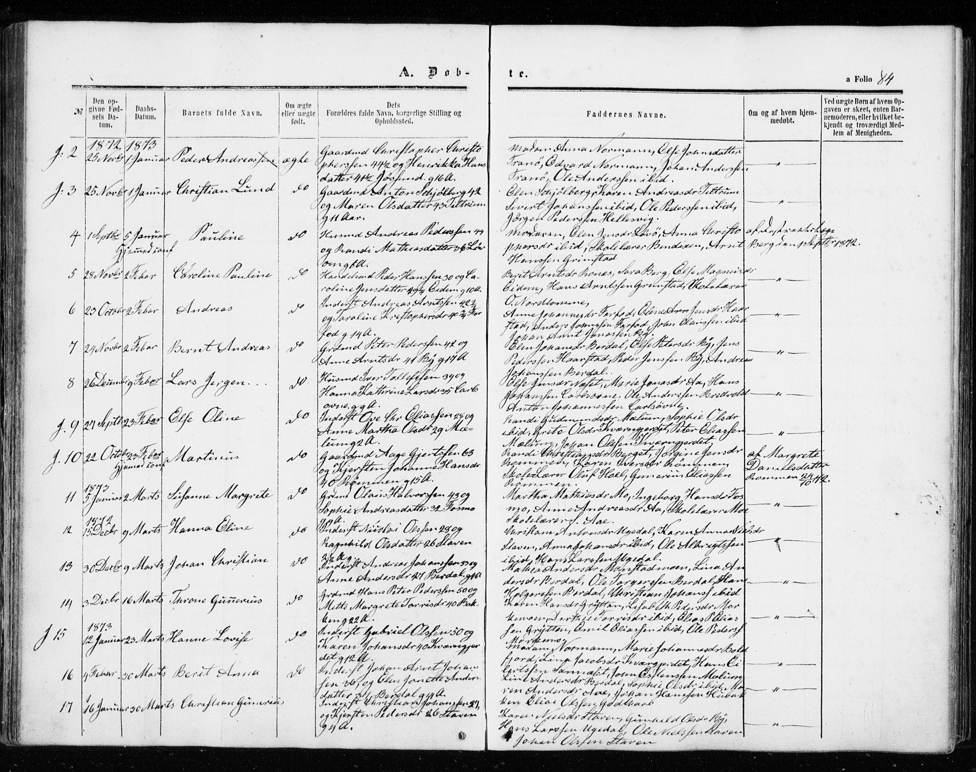Ministerialprotokoller, klokkerbøker og fødselsregistre - Sør-Trøndelag, AV/SAT-A-1456/655/L0678: Ministerialbok nr. 655A07, 1861-1873, s. 84