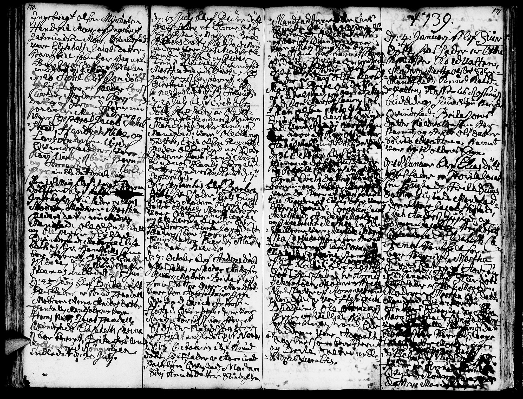 Ministerialprotokoller, klokkerbøker og fødselsregistre - Møre og Romsdal, AV/SAT-A-1454/515/L0205: Ministerialbok nr. 515A01, 1733-1764, s. 170-171