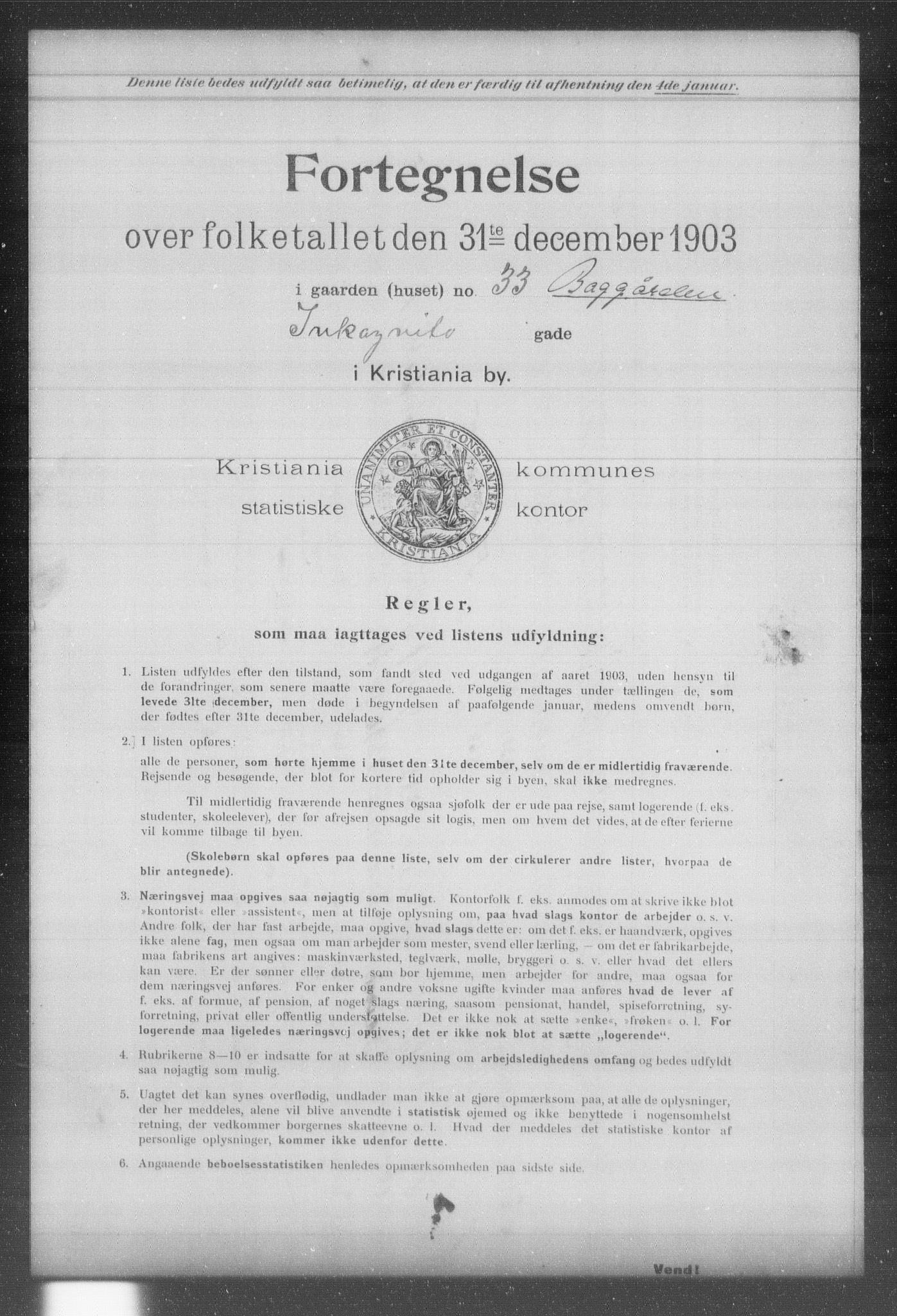 OBA, Kommunal folketelling 31.12.1903 for Kristiania kjøpstad, 1903, s. 8793