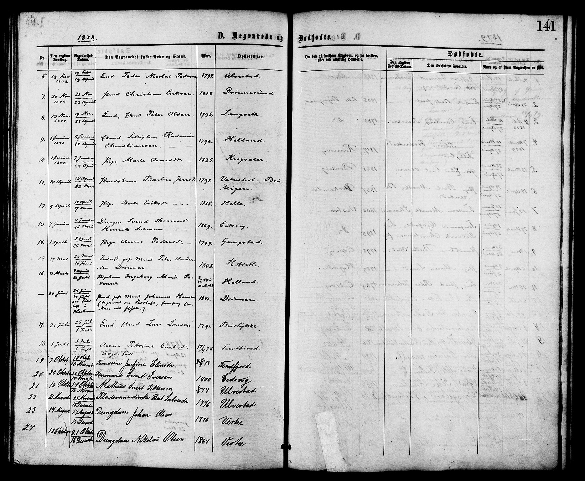 Ministerialprotokoller, klokkerbøker og fødselsregistre - Møre og Romsdal, AV/SAT-A-1454/525/L0373: Ministerialbok nr. 525A03, 1864-1879, s. 141