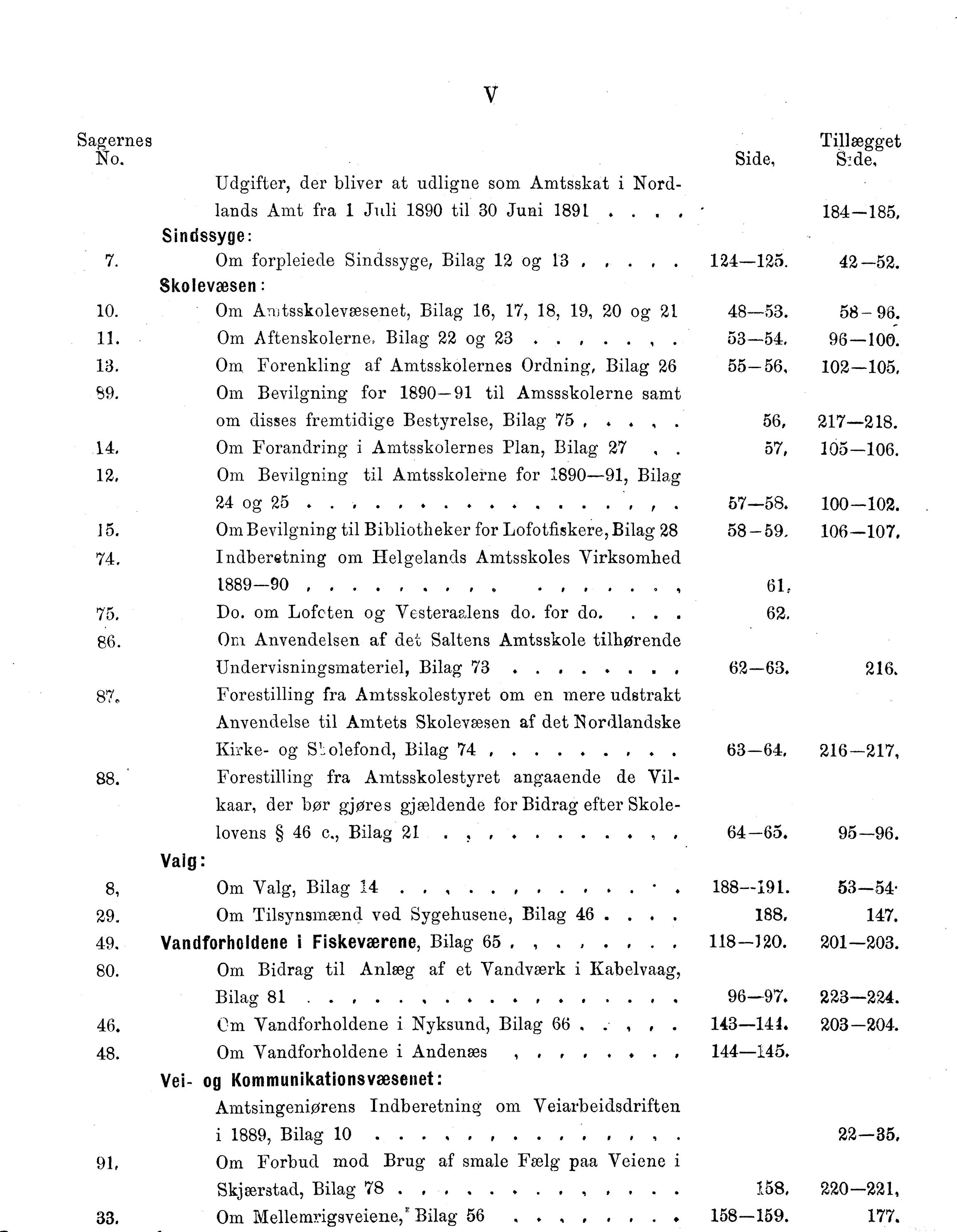 Nordland Fylkeskommune. Fylkestinget, AIN/NFK-17/176/A/Ac/L0015: Fylkestingsforhandlinger 1886-1890, 1886-1890