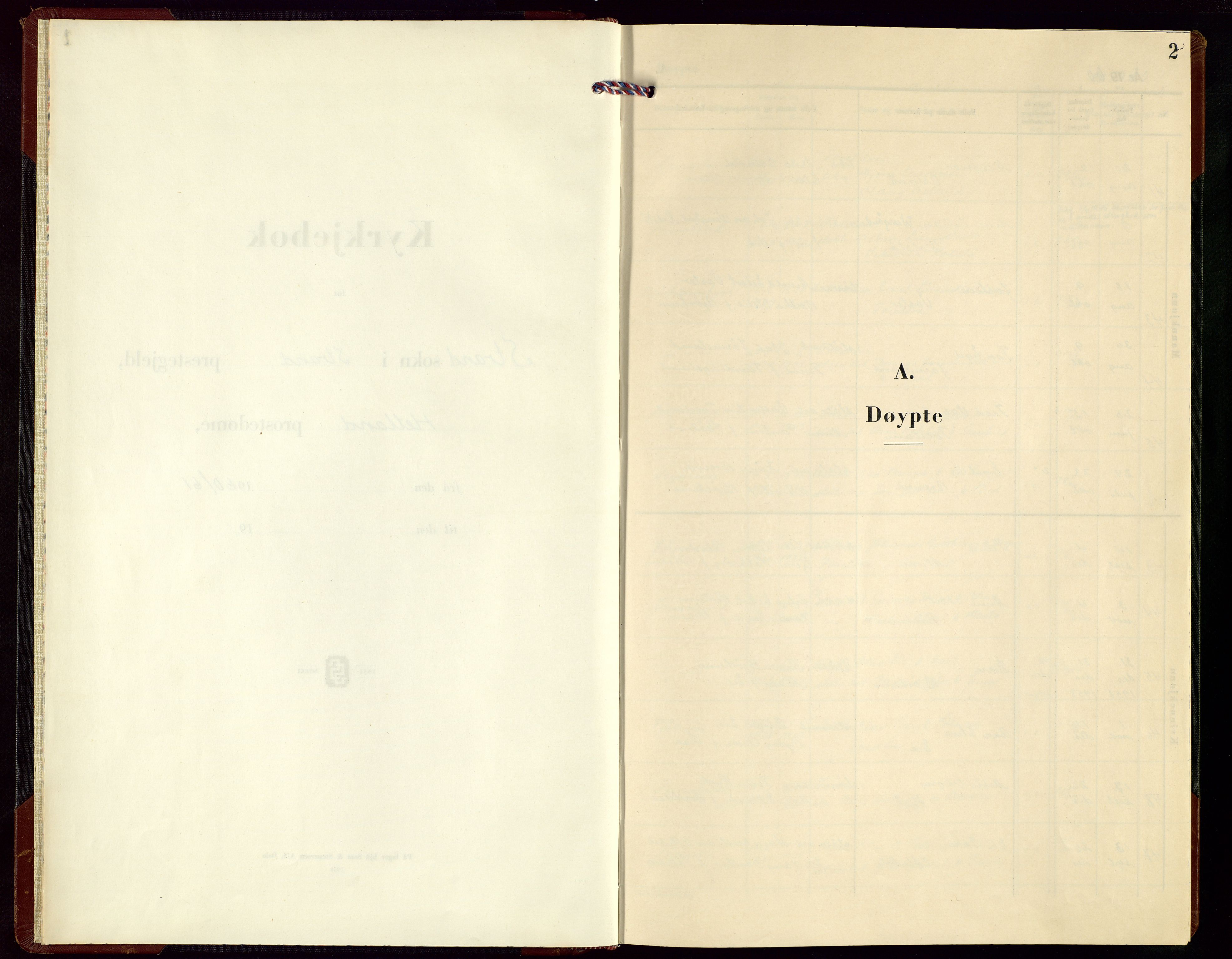 Strand sokneprestkontor, SAST/A-101828/H/Ha/Hab/L0008: Klokkerbok nr. B 8, 1960-1971, s. 2