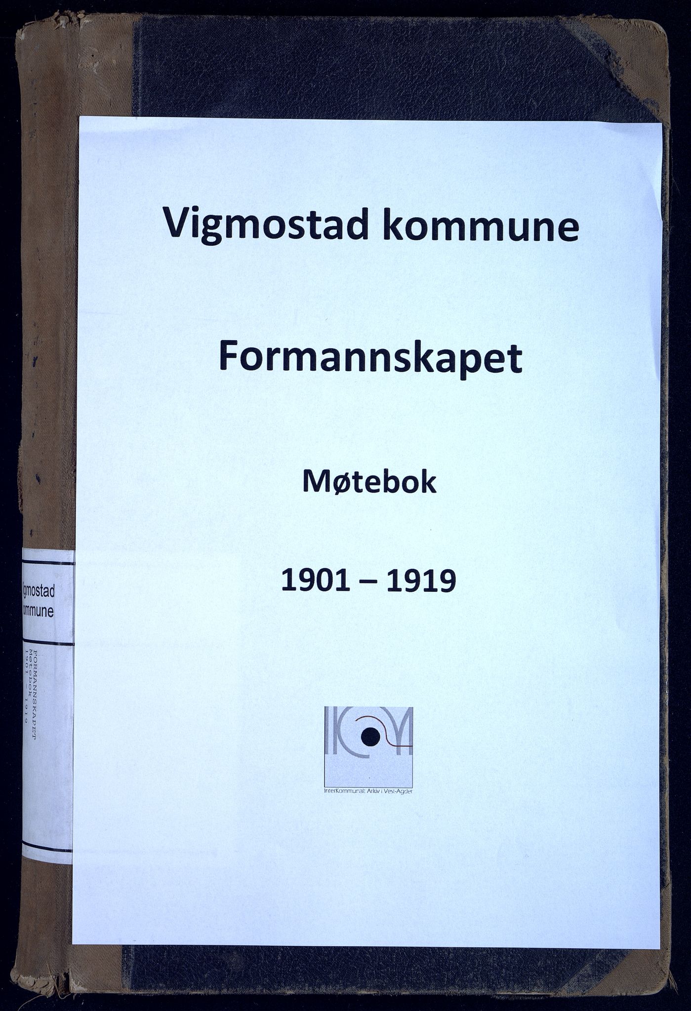 Vigmostad kommune - Formannskapet, IKAV/1029VI120/A/L0001: Møtebok, 1901-1919