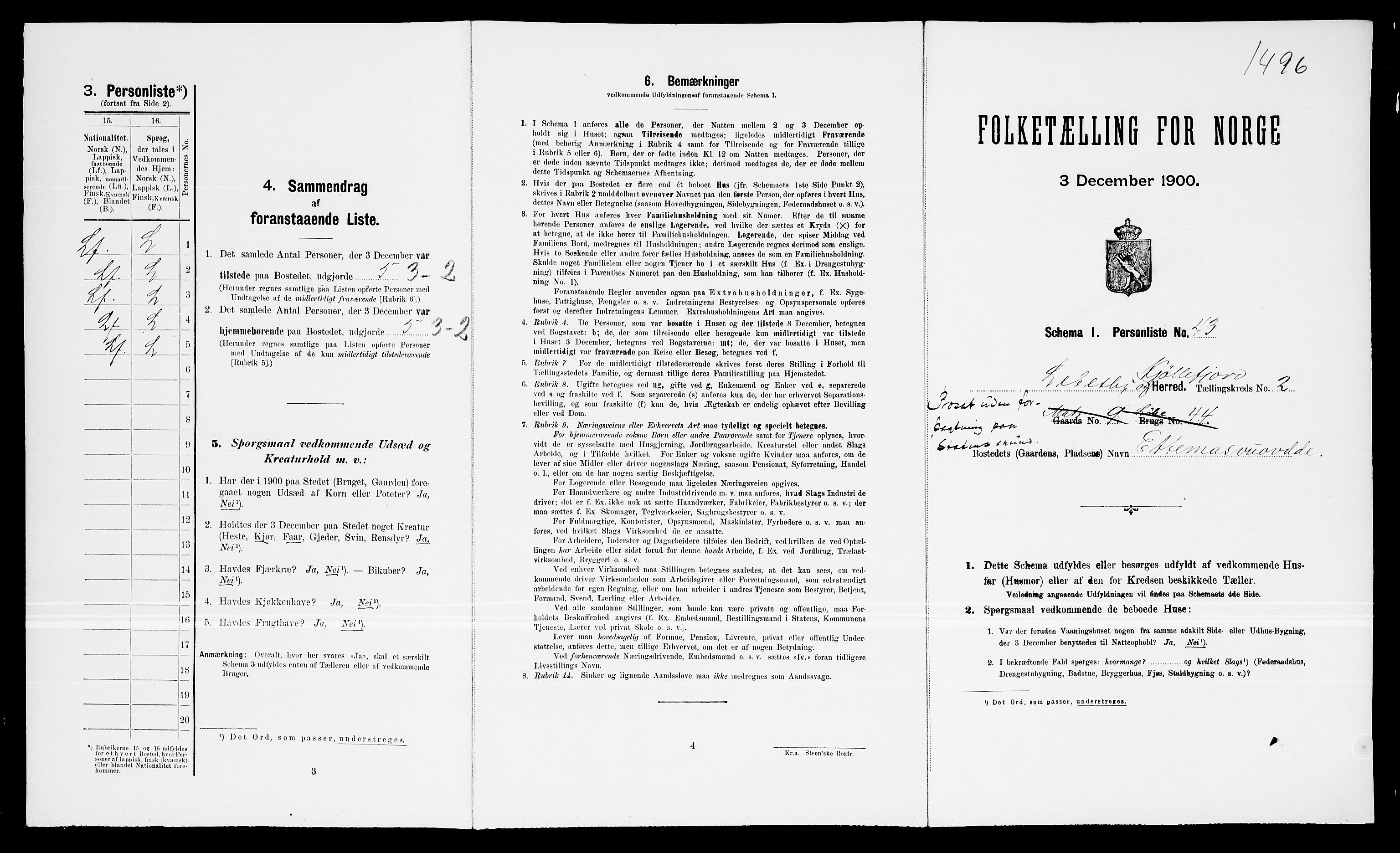 SATØ, Folketelling 1900 for 2022 Lebesby herred, 1900, s. 194