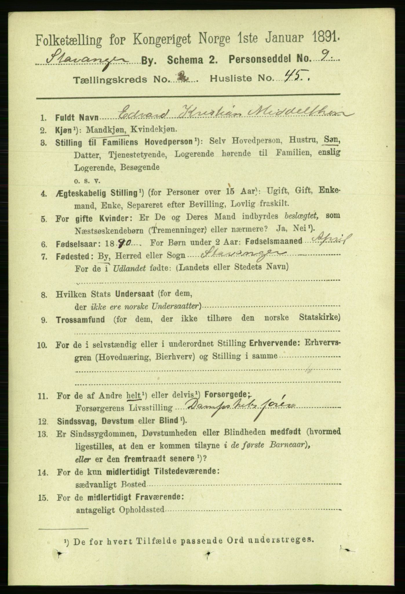 RA, Folketelling 1891 for 1103 Stavanger kjøpstad, 1891, s. 6270
