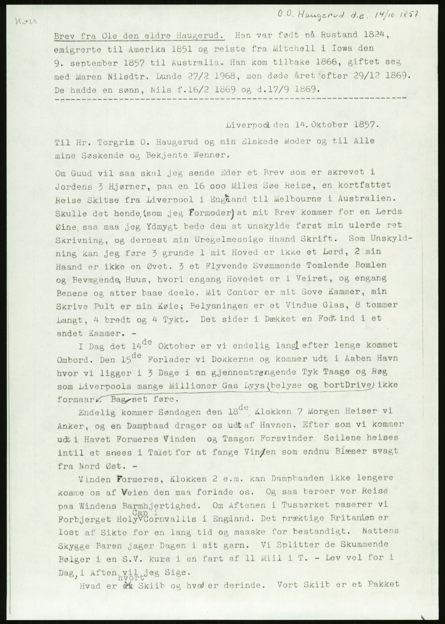 Samlinger til kildeutgivelse, Amerikabrevene, AV/RA-EA-4057/F/L0018: Innlån fra Buskerud: Elsrud, 1838-1914, s. 307