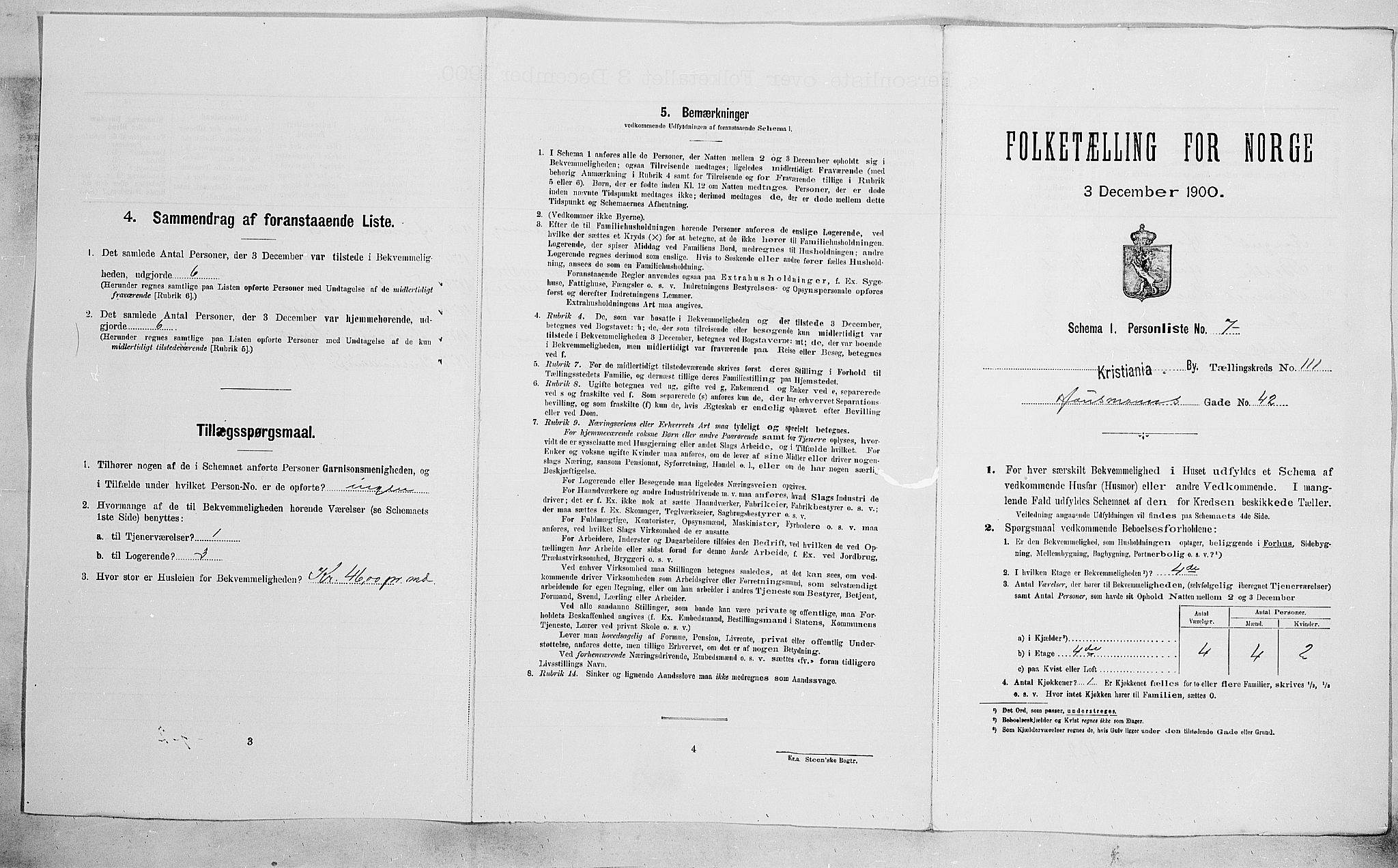 SAO, Folketelling 1900 for 0301 Kristiania kjøpstad, 1900, s. 33559