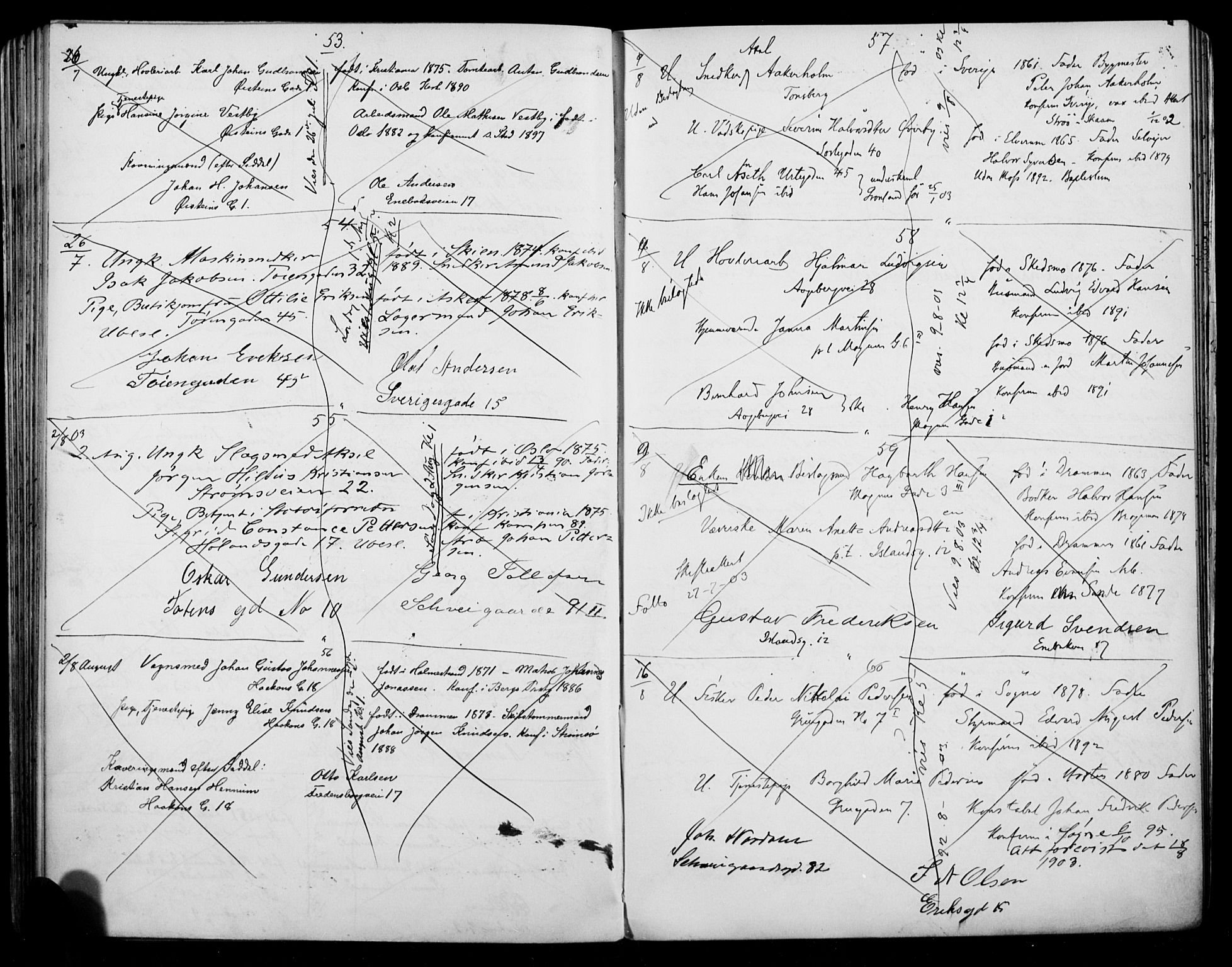 Kampen prestekontor Kirkebøker, AV/SAO-A-10853/H/Ha/L0002: Lysningsprotokoll nr. 2, 1899-1907
