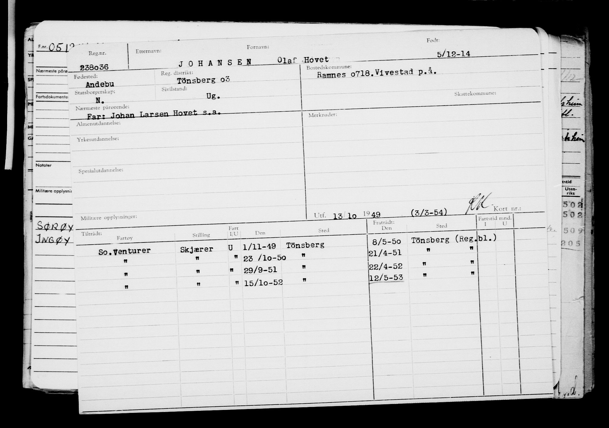 Direktoratet for sjømenn, AV/RA-S-3545/G/Gb/L0125: Hovedkort, 1914, s. 550