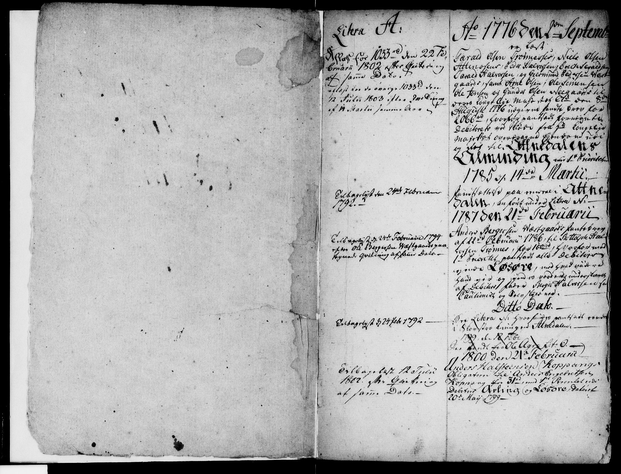 Østerdalen sorenskriveri, SAH/TING-032/H/Ha/Haa/L0009: Panteregister nr. P-9, 1776-1804